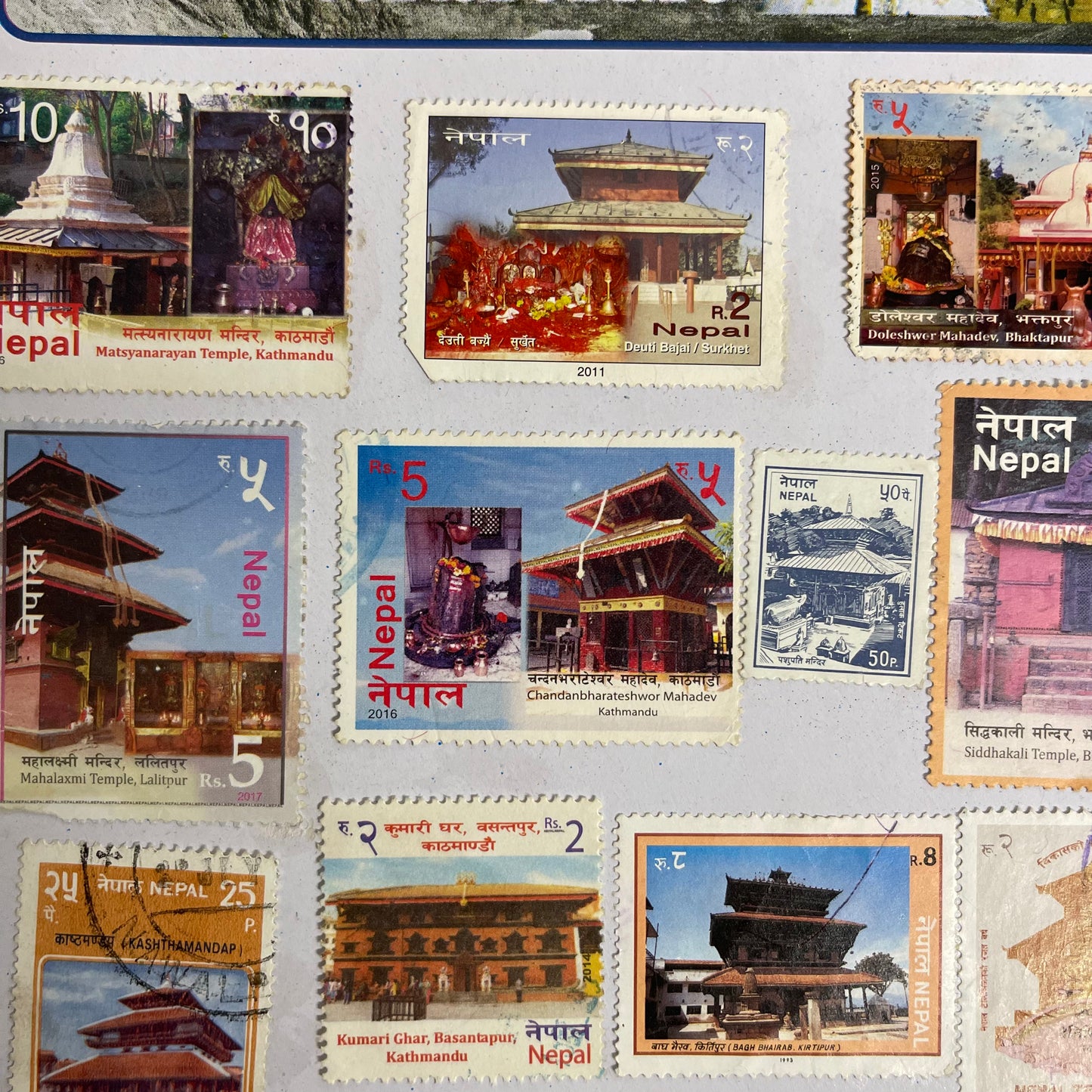 Historical place postage stamps Nepal