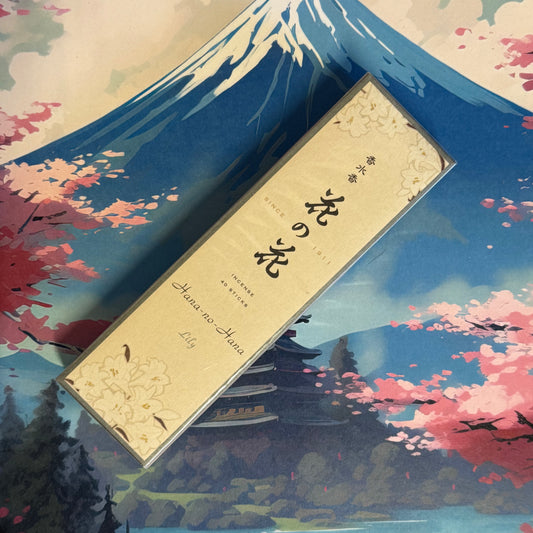 Hana No Hana Lily Japanese incense sticks with green floral-woody aroma
