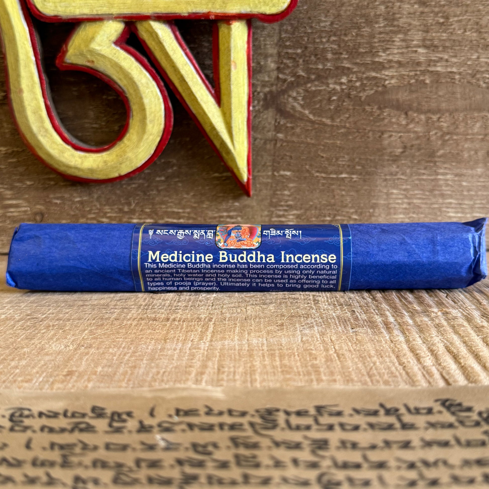 Invoke the healing presence of the Medicine Buddha.

Hand-rolled in the Himalayas using ancient Tibetan techniques, this Medicine Buddha Devotional Incense is crafted with deep reverence and intention. Each stick is composed of 100% natural herbs, minerals, holy water, and sacred soil, imbued with centuries of spiritual tradition.