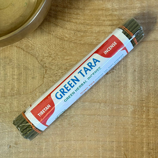 Handcrafted Chandra Devi Green Tara Tibetan Incense sticks, 20 cm, natural herbal incense from Nepal