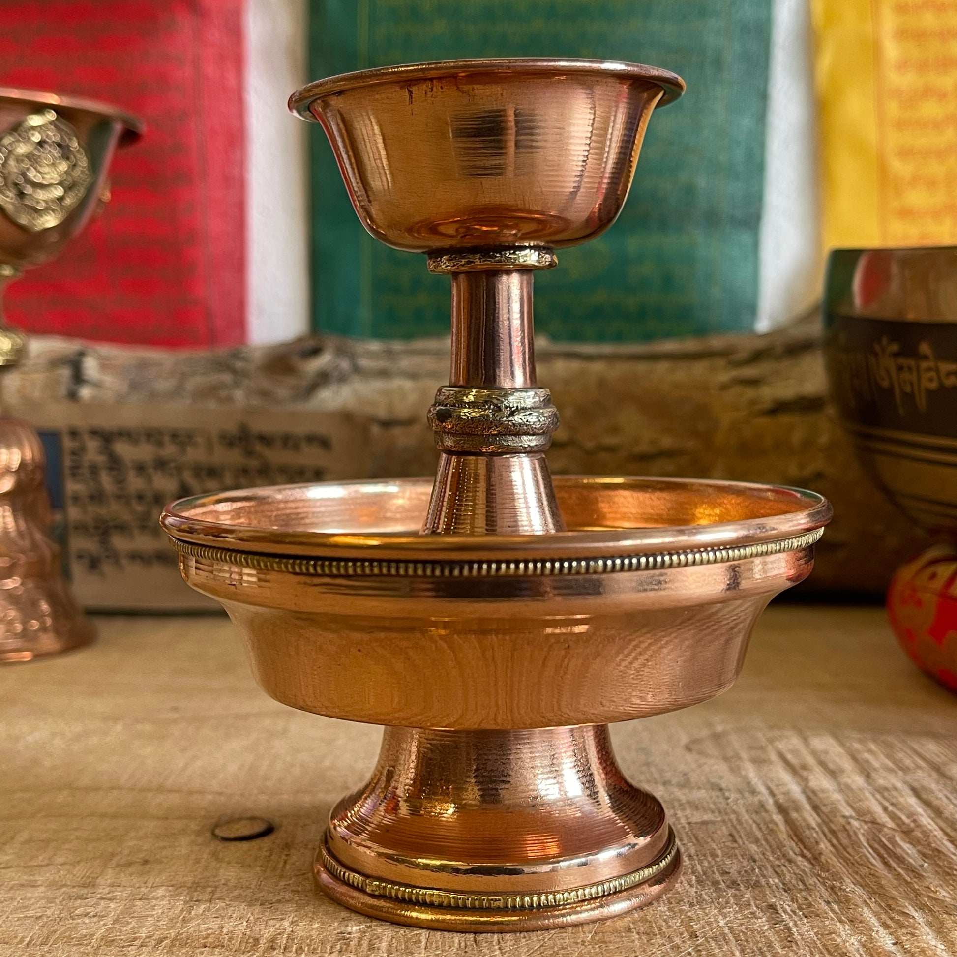 Tibetan Buddhist Copper Serkyem Set