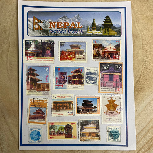 Historical place postage stamps Nepal