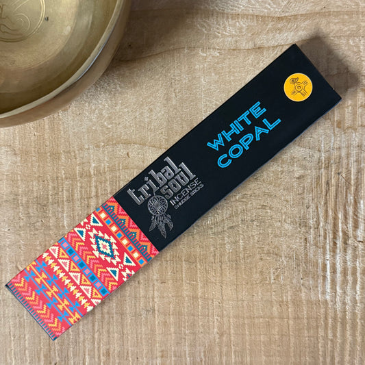 Tribal Soul White Copal incense sticks, sacred resin incense, purification and energy cleansing incense
