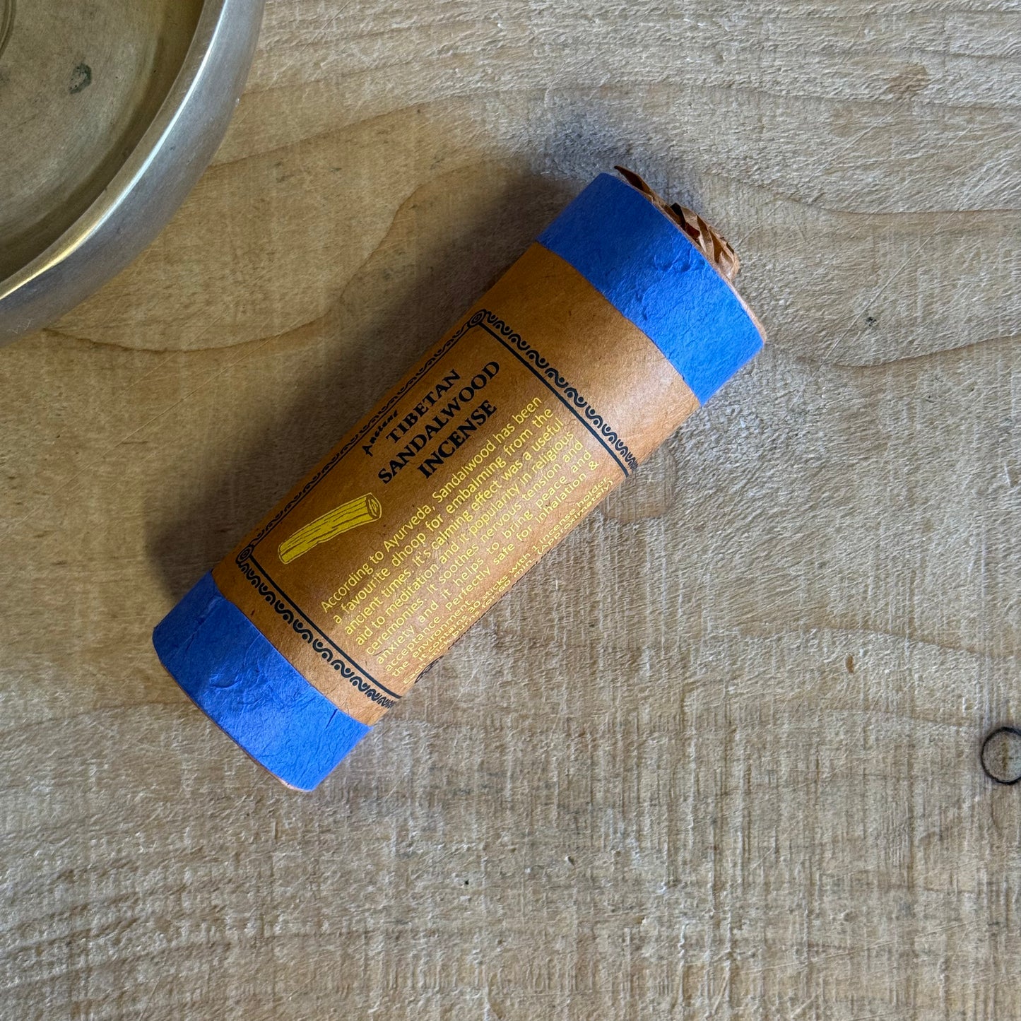 Handcrafted Tibetan Sandalwood Incense from Nepal. Natural, calming, temple-style aroma for meditation, healing, and spiritual practice.