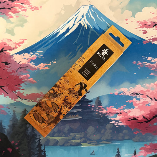 Koh-Do Haiku Japanese incense made with rare Kyara aloeswood. Clean-burning meditation incense for reflection, creativity, and calm moments.