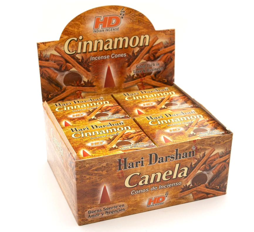 Hari Darshan Cinnamon Incense Cones – Uplifting Sweet & Spicy Meditation Aroma