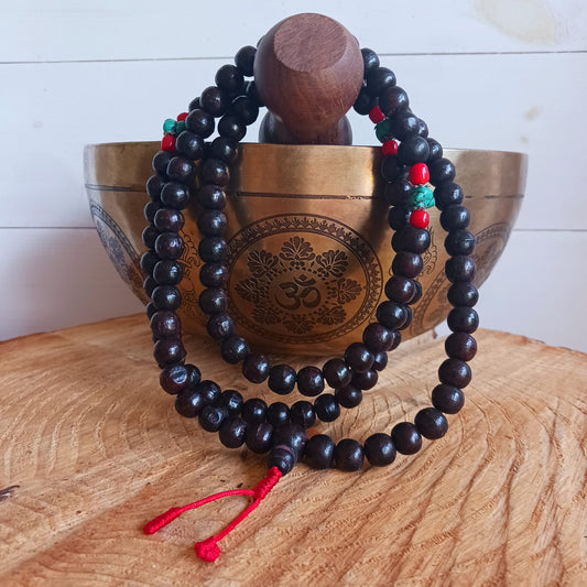 Buddhist prayer beads  | Dark Wood Mallah Beads