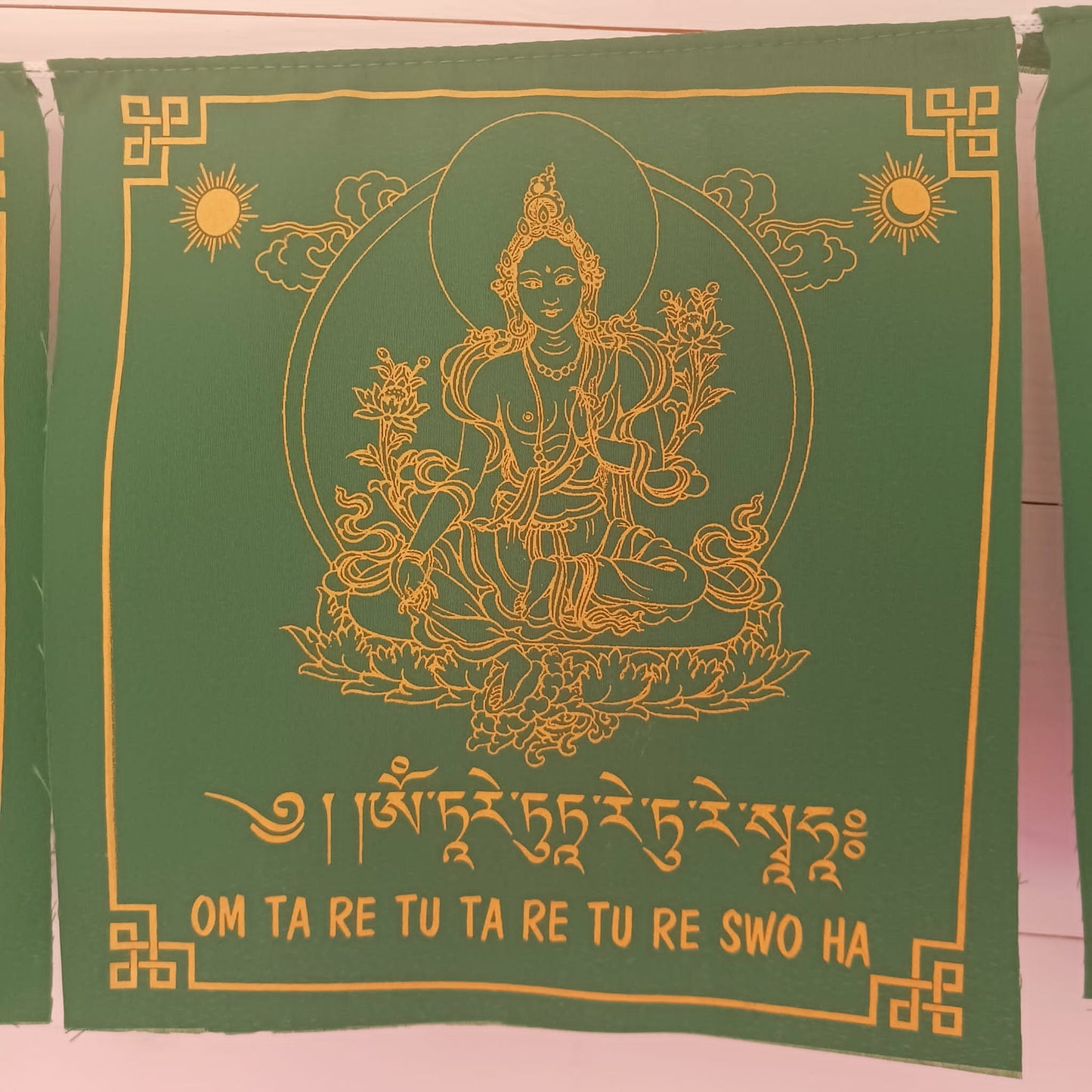 Green Tara Tibetan Prayer Flags | 10 flags 20 x 21 x 200 cm