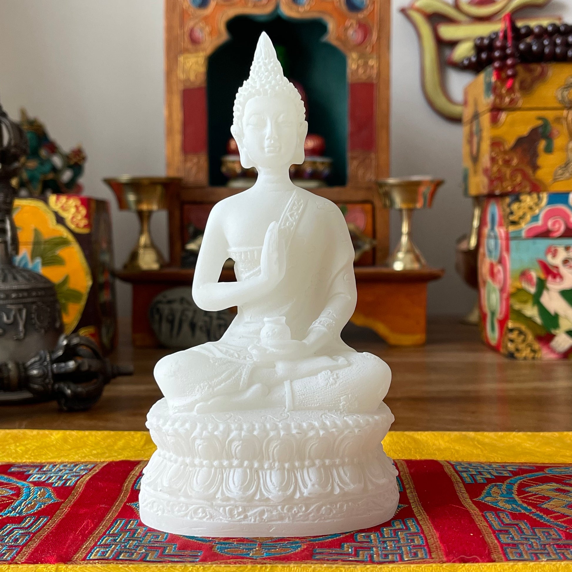 Buddha statue with Amrita vase 16cm