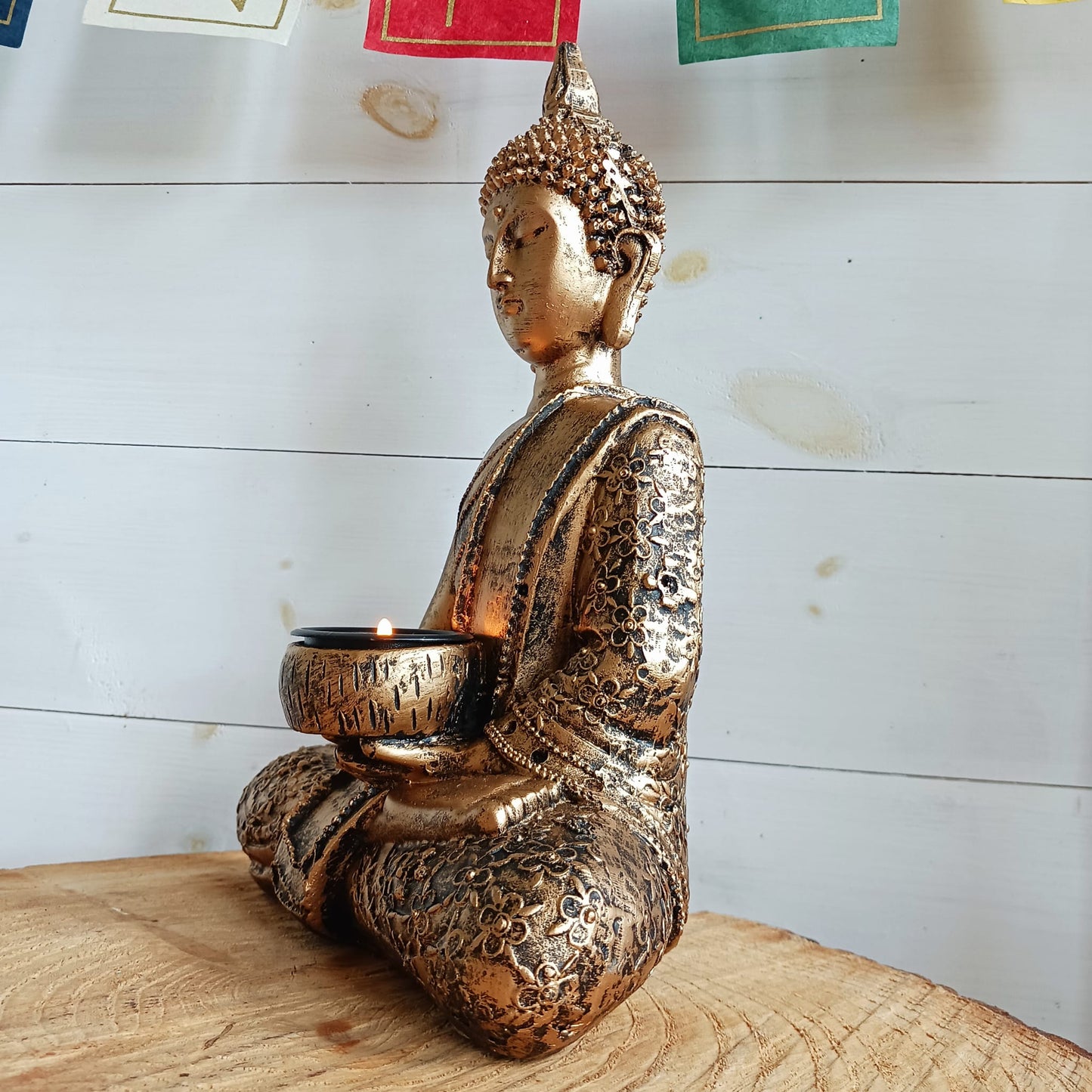 Sitting Buddha Tealight Holder