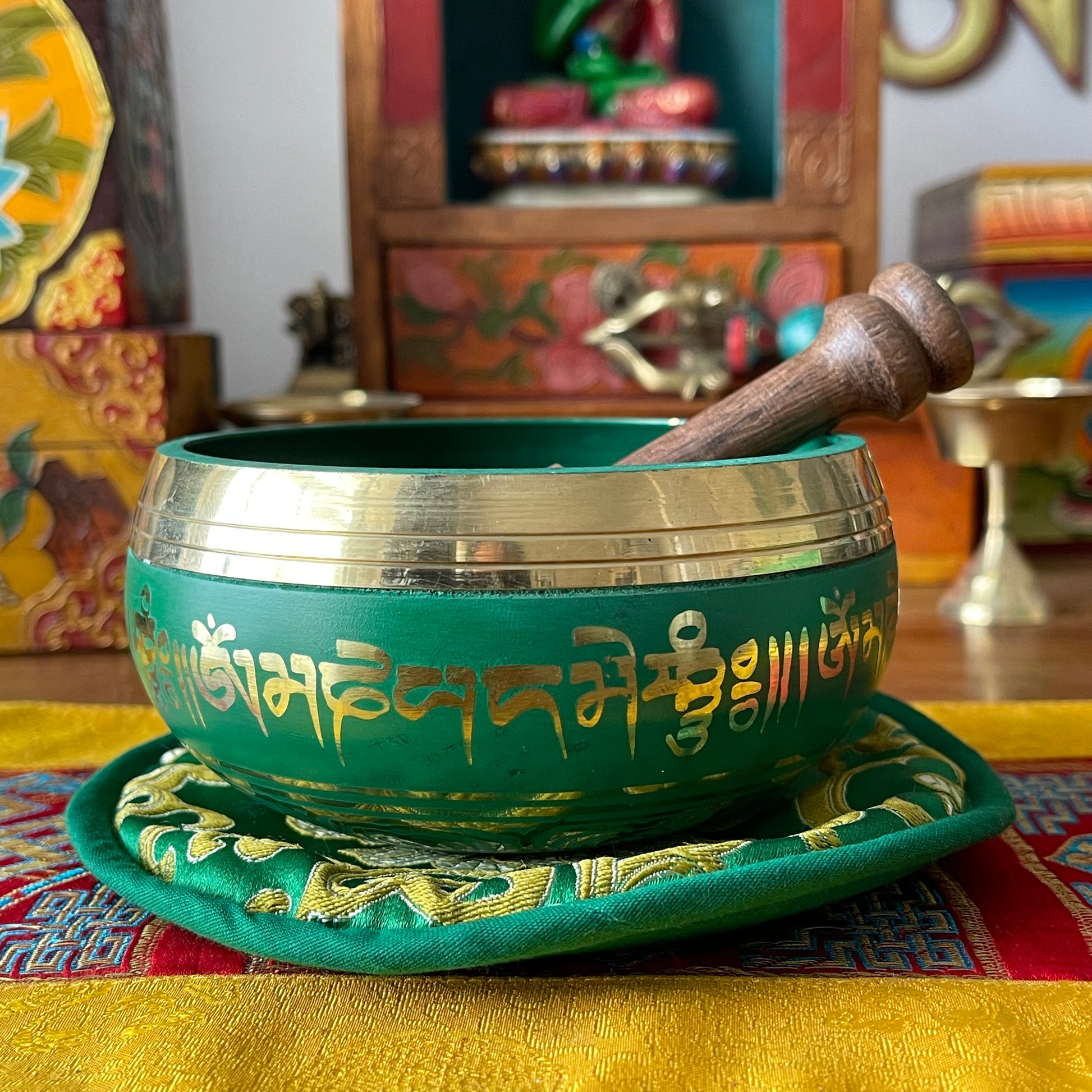 Green Tara Singing Bowl Gift Set | Buddhist Singing Bowl set