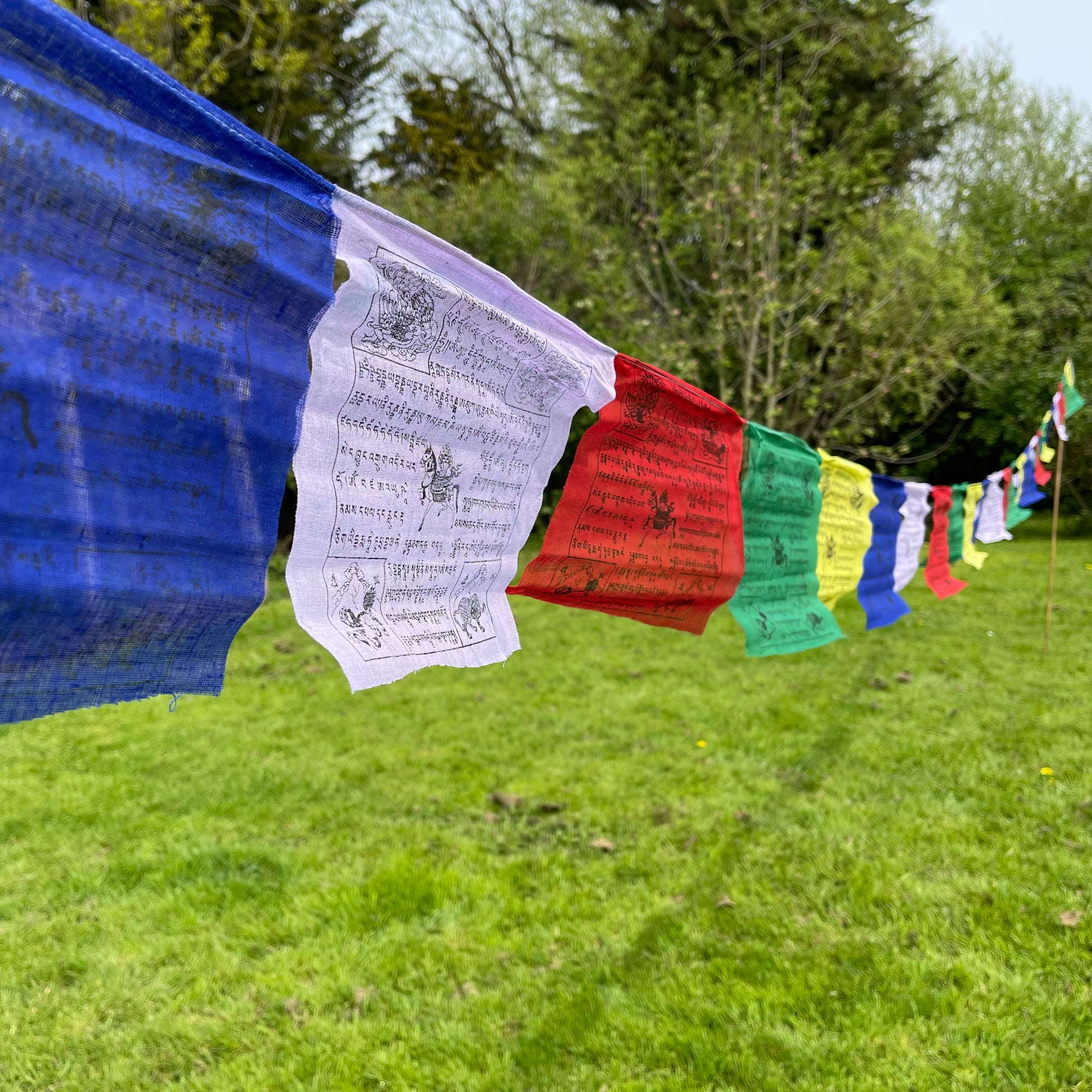 Tibetan cotton Prayer Flags - 25 prayer flags    approx. 7m