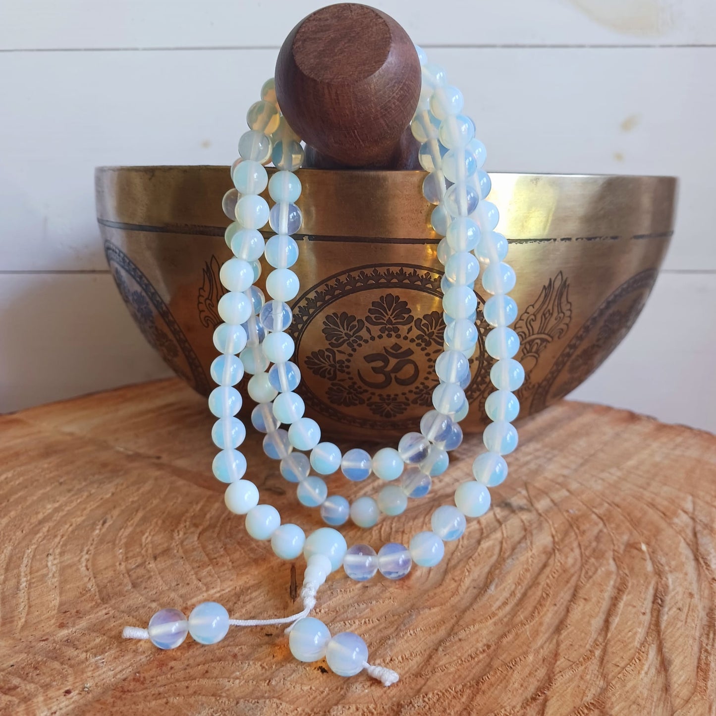 Mala Prayer Beads | Recycled Moonstone 7mm