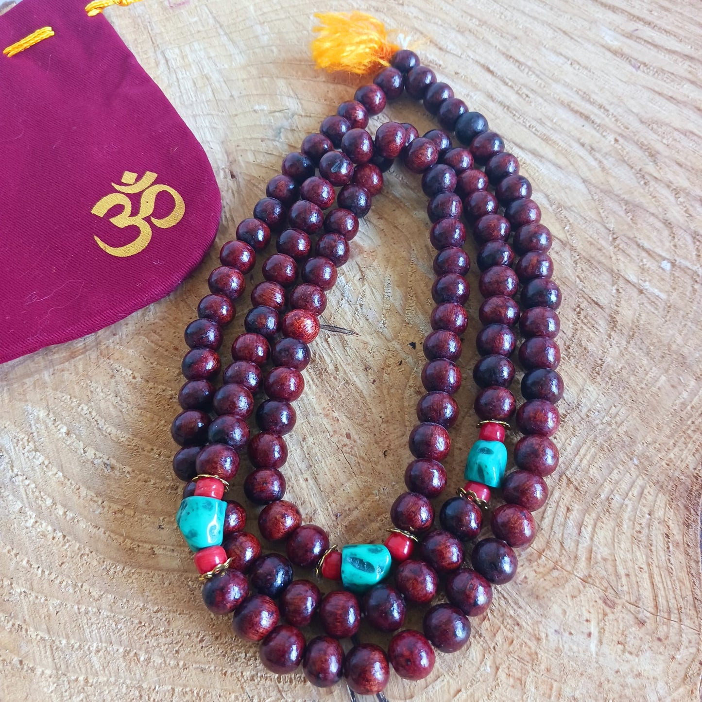 Buddhist Prayer Beads | Wood Meditation Mallah Beads