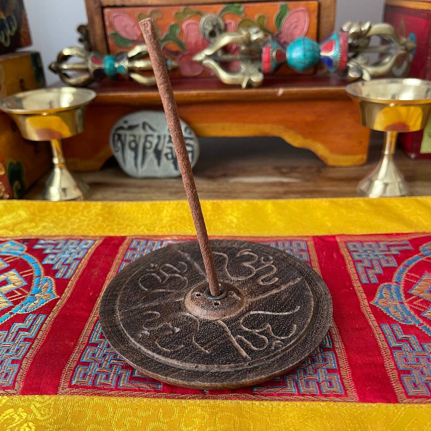 Om Tibetan Incense Holder