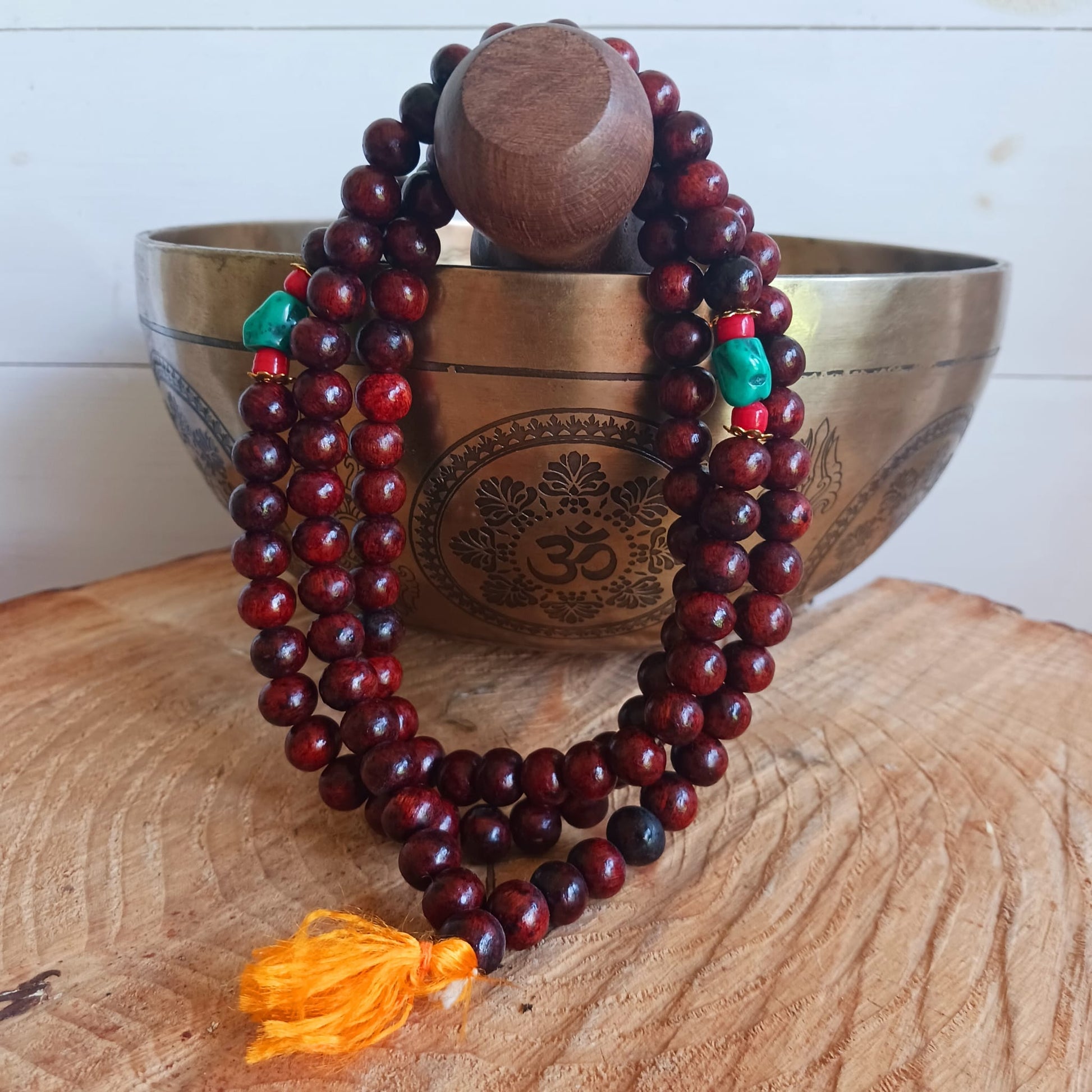 Buddhist Prayer Beads | Wood Meditation Mallah Beads