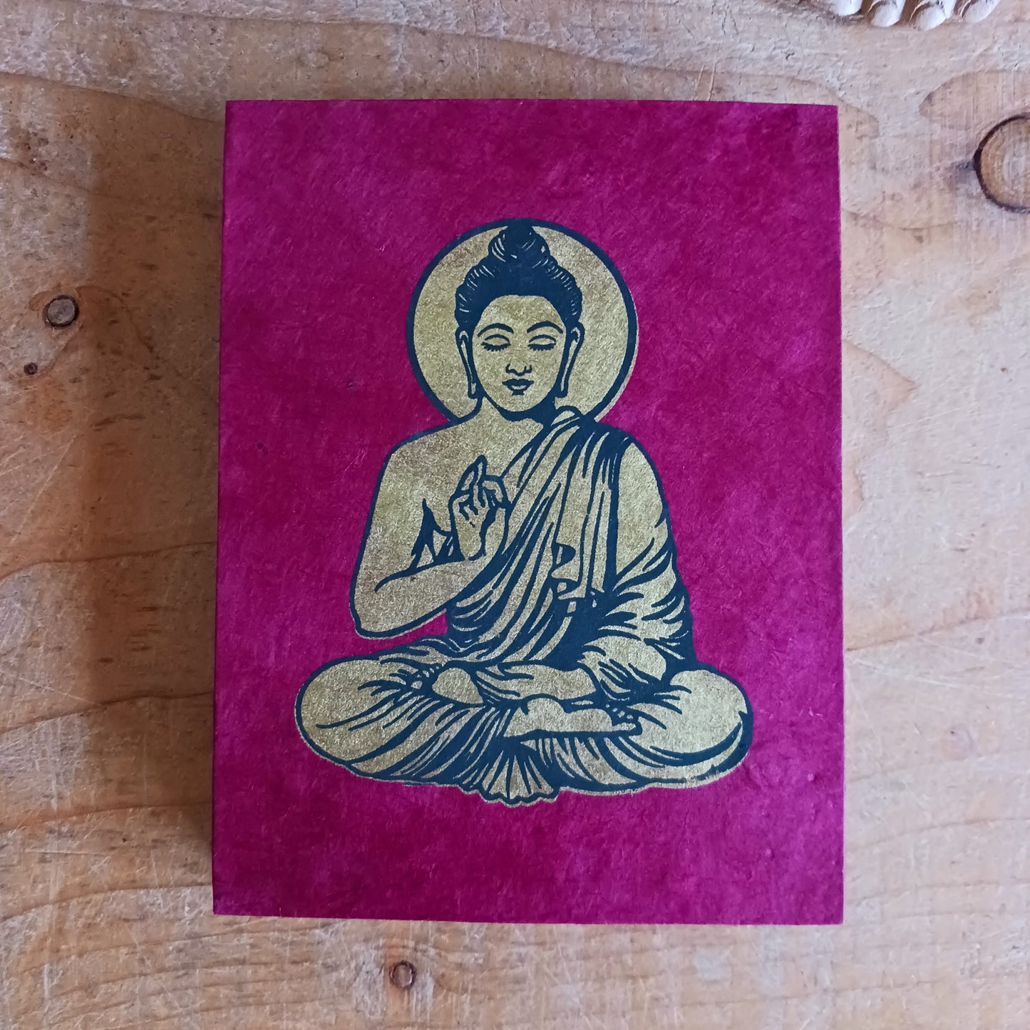 Discover the charm of Himalayan craftsmanship with our Beautifully Coloured and Decorated Buddha Notebooks, handcrafted from authentic Lokta paper. Lokta paper making is a centuries-old tradition from the high-altitude forests of Nepal, where the fast-growing Lokta bush regenerates quickly, making it an eco-friendly, sustainable resource.