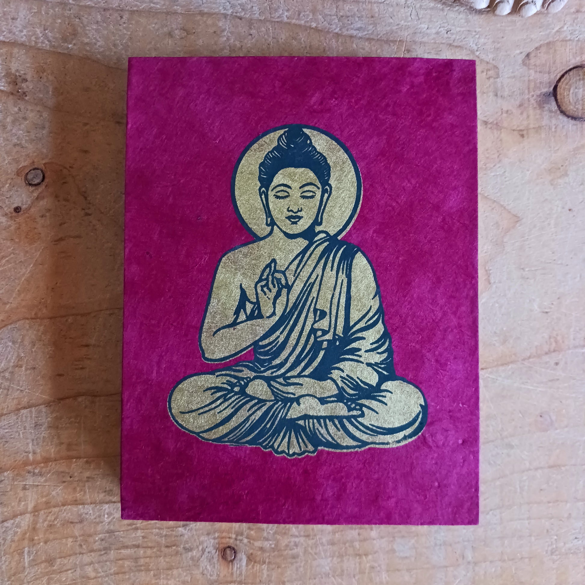 Discover the charm of Himalayan craftsmanship with our Beautifully Coloured and Decorated Buddha Notebooks, handcrafted from authentic Lokta paper. Lokta paper making is a centuries-old tradition from the high-altitude forests of Nepal, where the fast-growing Lokta bush regenerates quickly, making it an eco-friendly, sustainable resource.