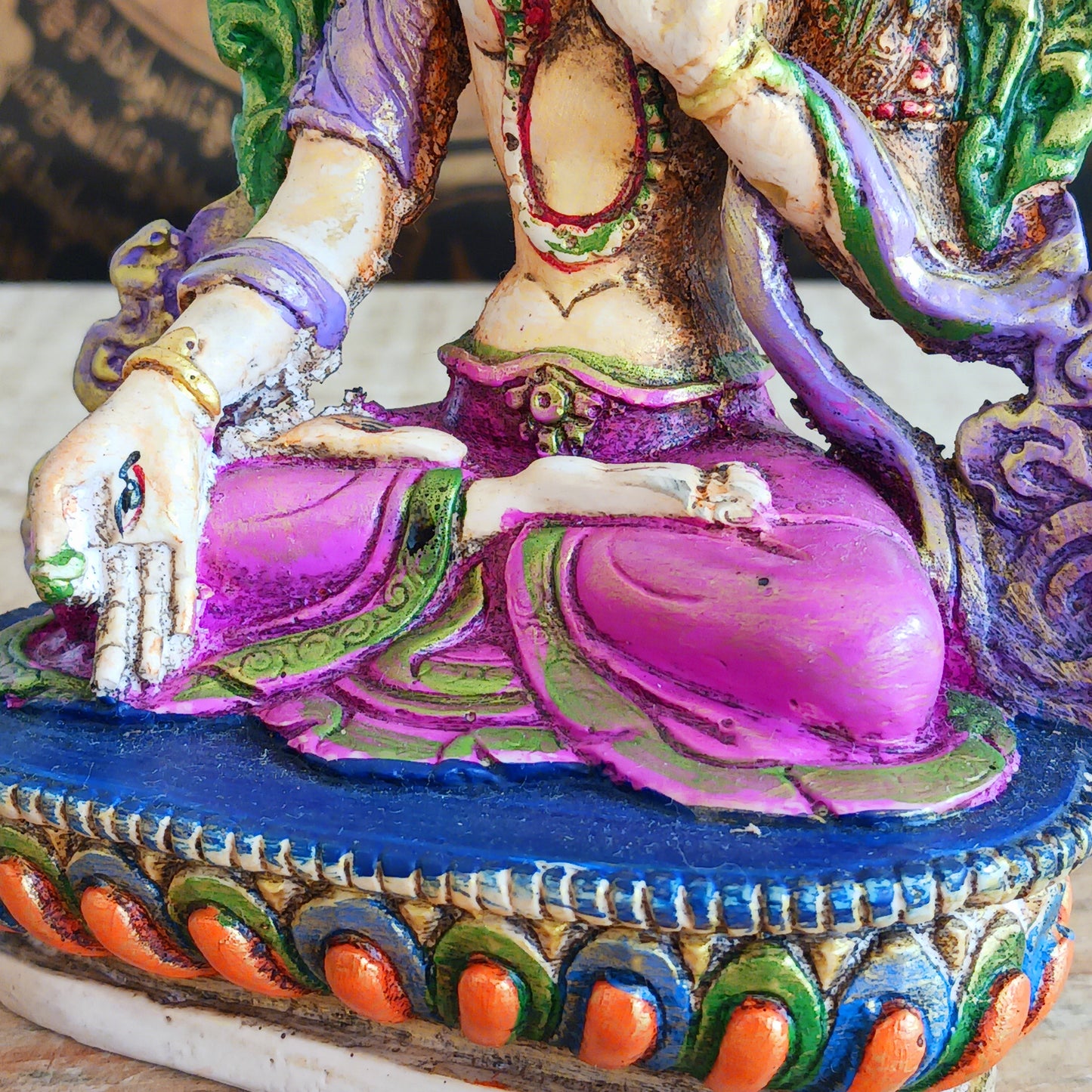 Discover this handcrafted White Tara statue from Nepal, symbolizing healing, compassion, and serenity—perfect for your altar or sacred space.