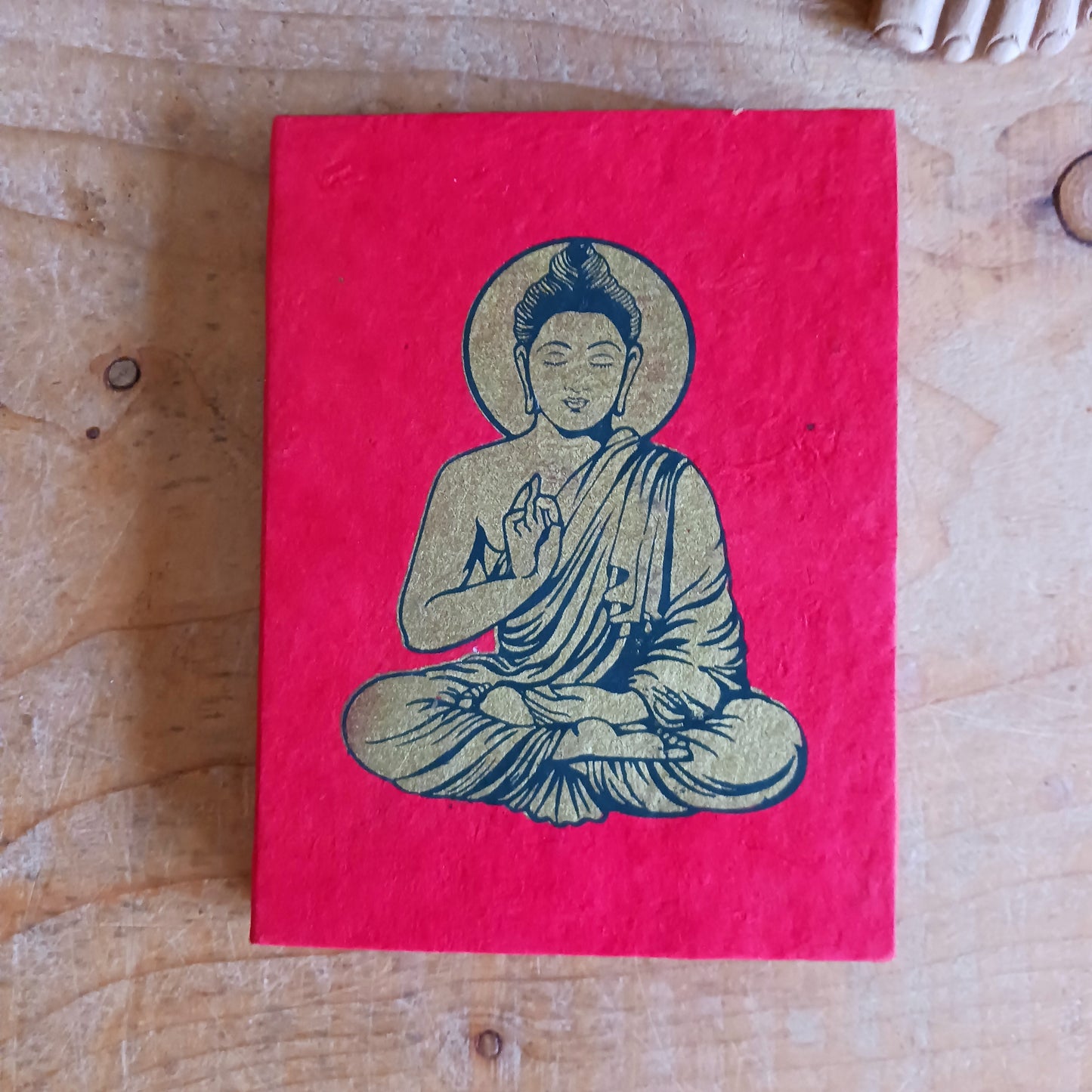 Discover the charm of Himalayan craftsmanship with our Beautifully Coloured and Decorated Buddha Notebooks, handcrafted from authentic Lokta paper. Lokta paper making is a centuries-old tradition from the high-altitude forests of Nepal, where the fast-growing Lokta bush regenerates quickly, making it an eco-friendly, sustainable resource.
