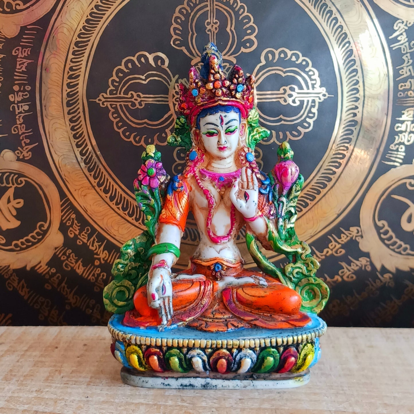 Discover this handcrafted White Tara statue from Nepal, symbolizing healing, compassion, and serenity—perfect for your altar or sacred space.