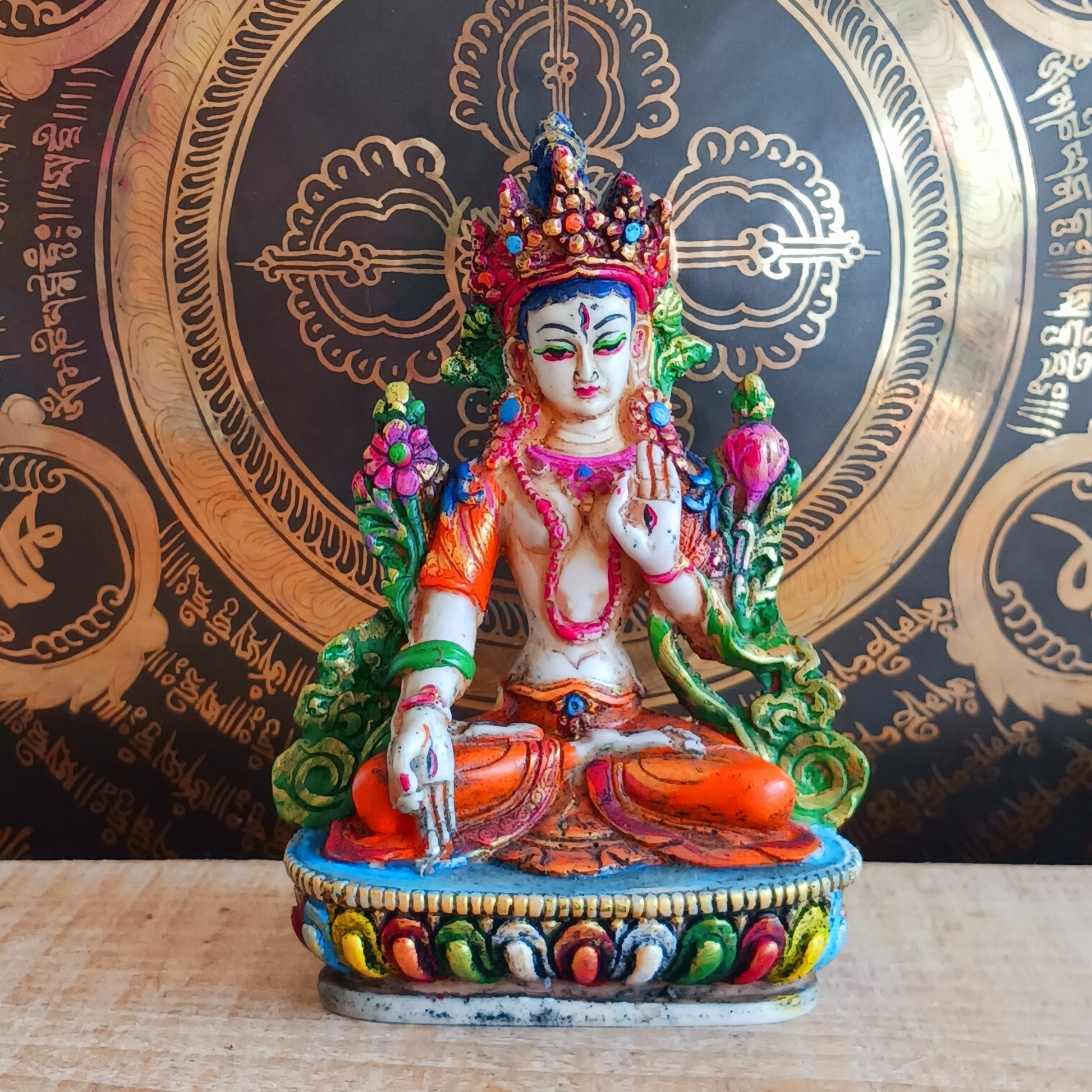 Discover this handcrafted White Tara statue from Nepal, symbolizing healing, compassion, and serenity—perfect for your altar or sacred space.