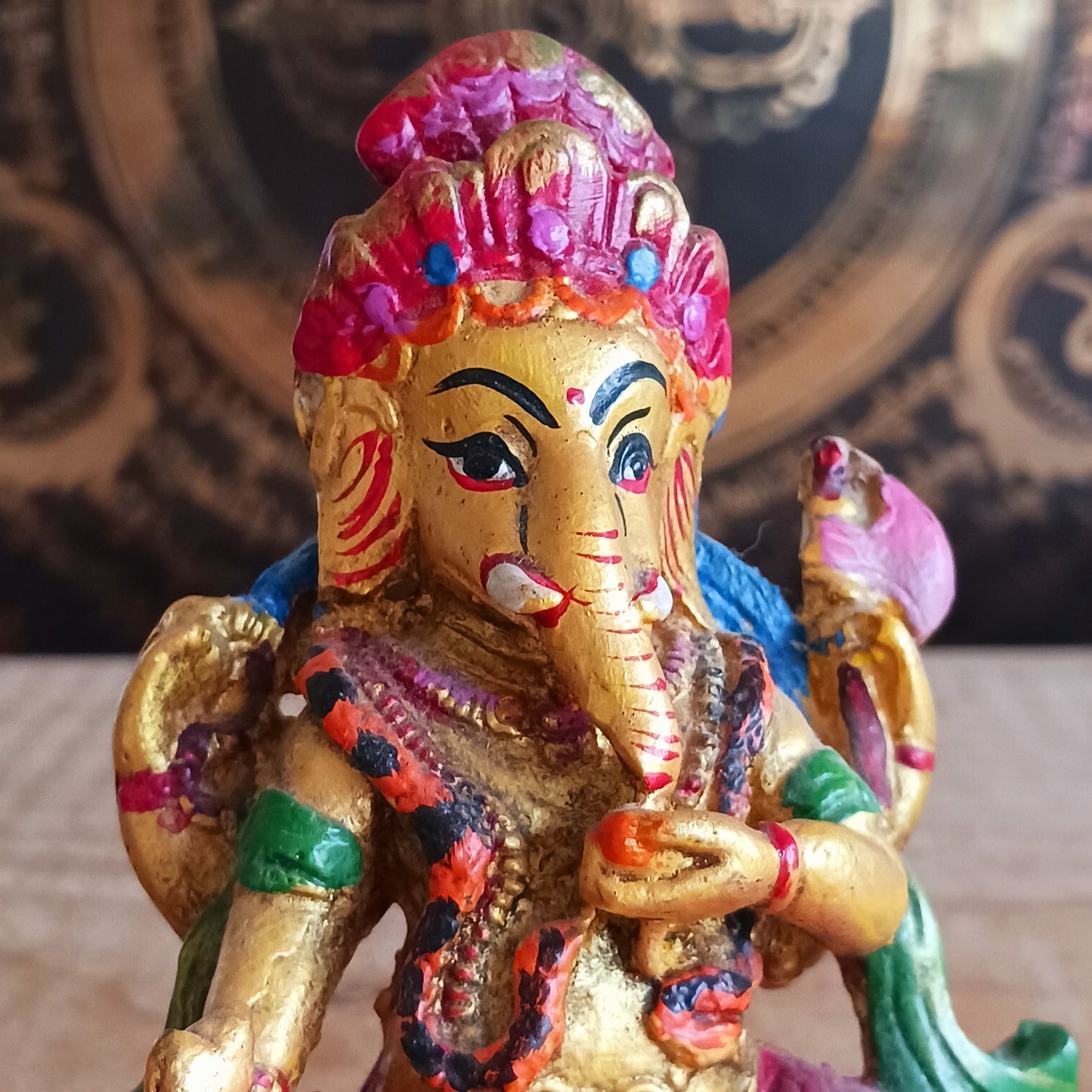Bring home divine blessings, wisdom, and positive energy with this Hand-Painted Ganesha Idol, expertly crafted to elevate both home décor and spiritual practice. Symbolizing Lord Ganesh as the Remover of Obstacles, this beautiful Ganesh murti is perfect for daily devotion, meditation spaces, or enhancing the ambiance of any room.