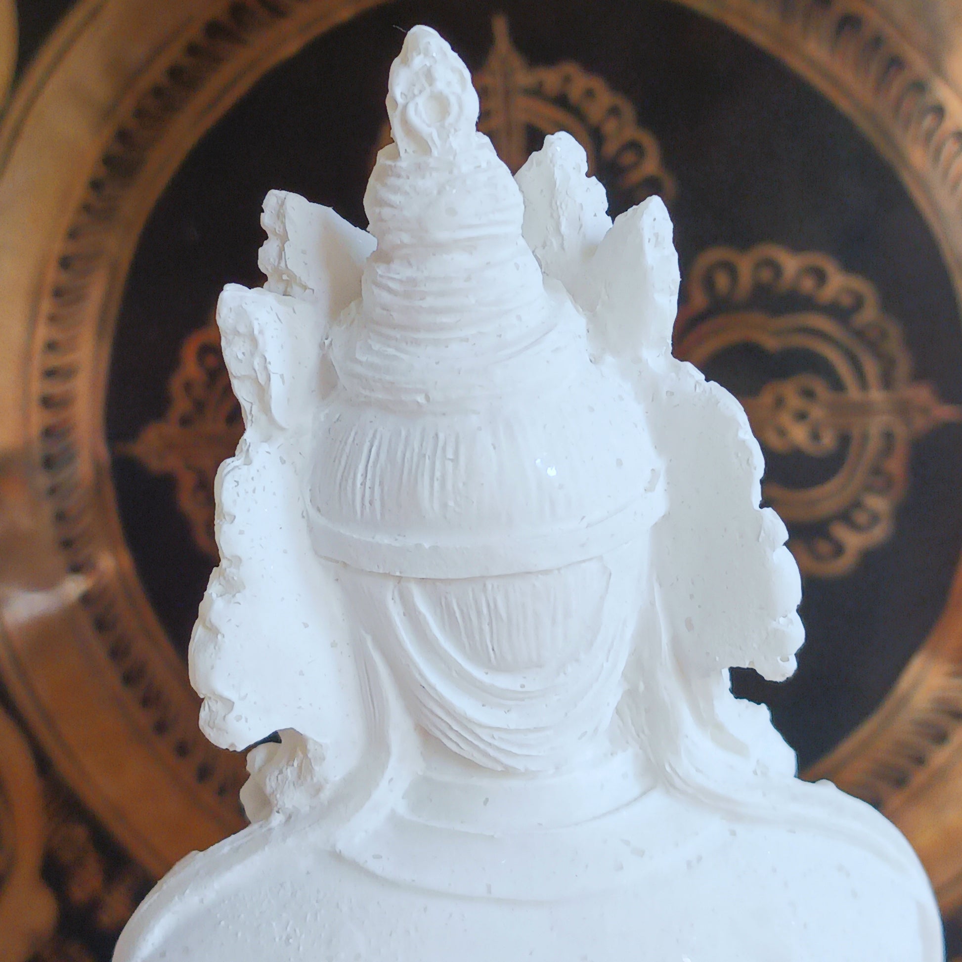 Bring harmony, wisdom, and spiritual balance into your space with this White Tara Statue with Bell &amp; Dorje. A cherished symbol in Buddhist tradition, White Tara represents purity, compassion, and enlightened energy.