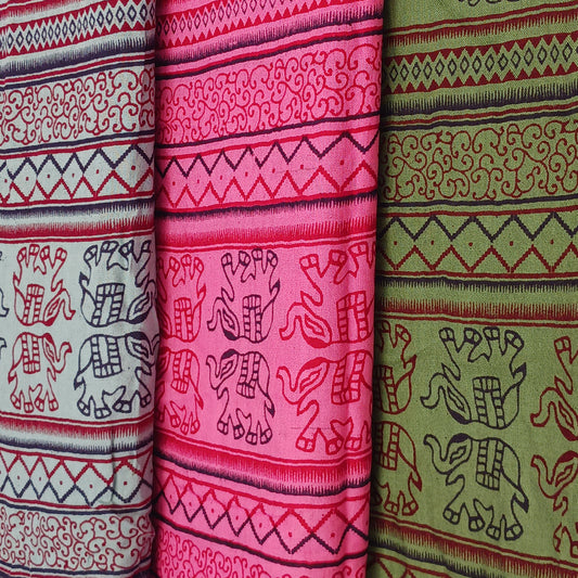 Wrap yourself in the luxurious softness of our Elephant Mandala Prayer Shawl, a beautifully handcrafted lightweight scarf designed for comfort, meditation, and everyday style. Featuring an intricate elephant mandala and traditional Hindu-inspired prayer motifs, each shawl is hand printed using hand-carved wooden blocks, creating a unique artisan finish.