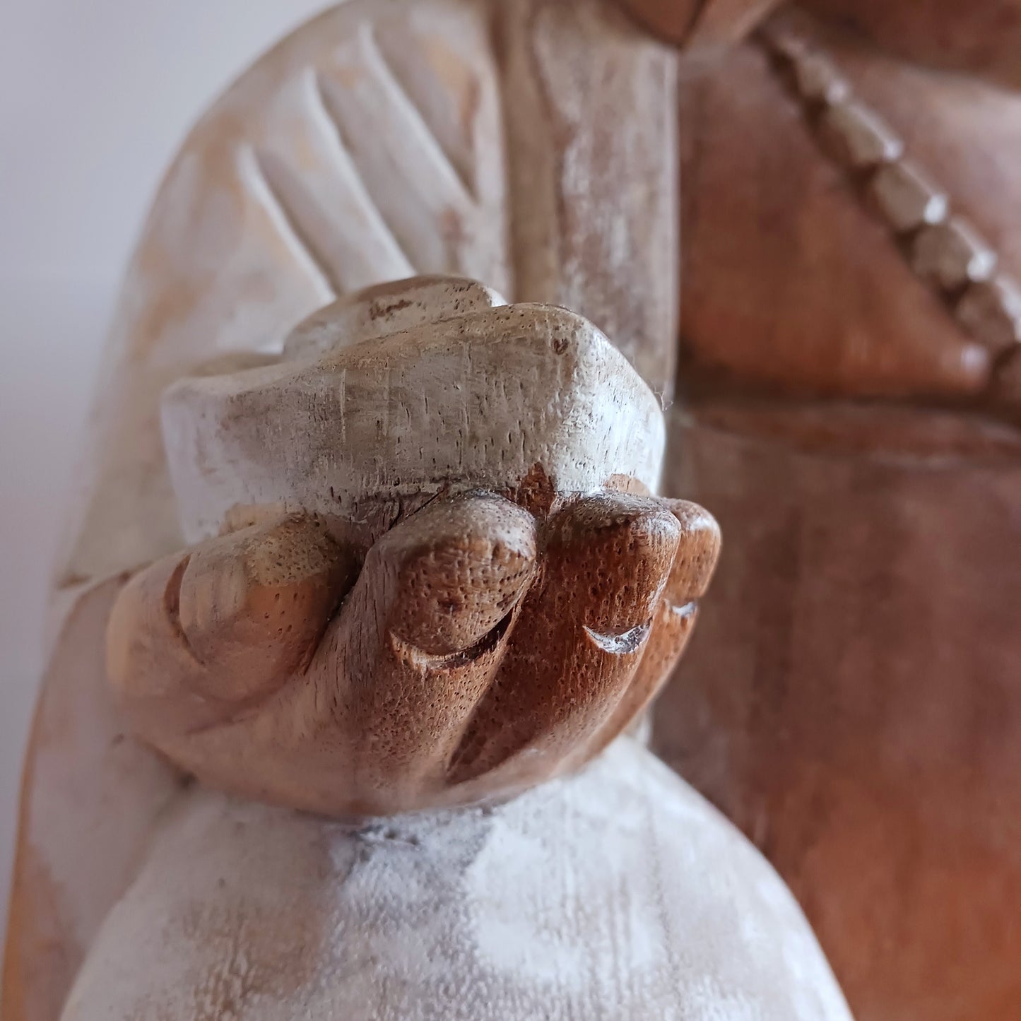 Bring warmth, joy, and calm into your space with this stunning Large Hand-Carved Happy Buddha Statue. Each piece is patiently sculpted by skilled artisans using traditional tools, a process that can take weeks and gives every curve and detail its distinctive character.