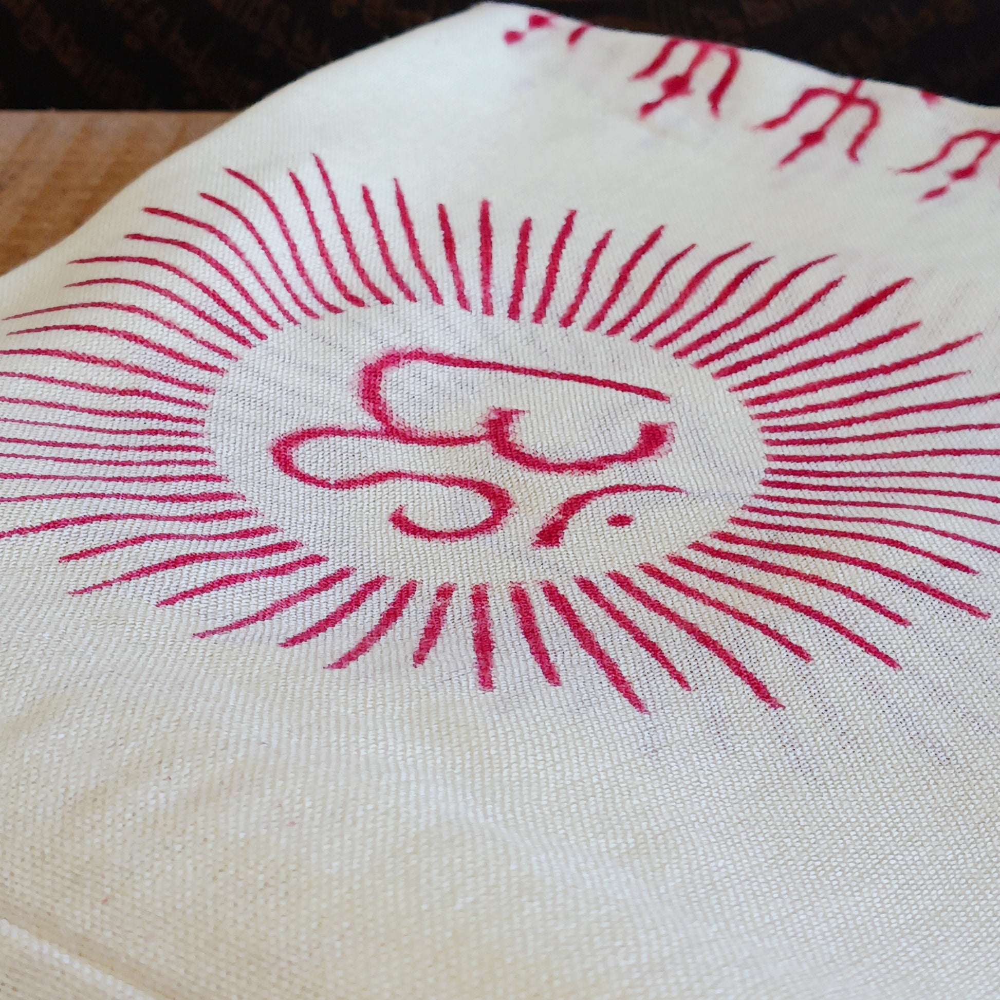 Wrap yourself in the luxurious softness of our OM Prayer Shawl, a beautifully handcrafted lightweight scarf designed for comfort, meditation, and everyday style. Featuring an intricate OM and traditional Buddhist-inspired prayer motifs, each shawl is hand printed using hand-carved wooden blocks, creating a unique artisan finish.