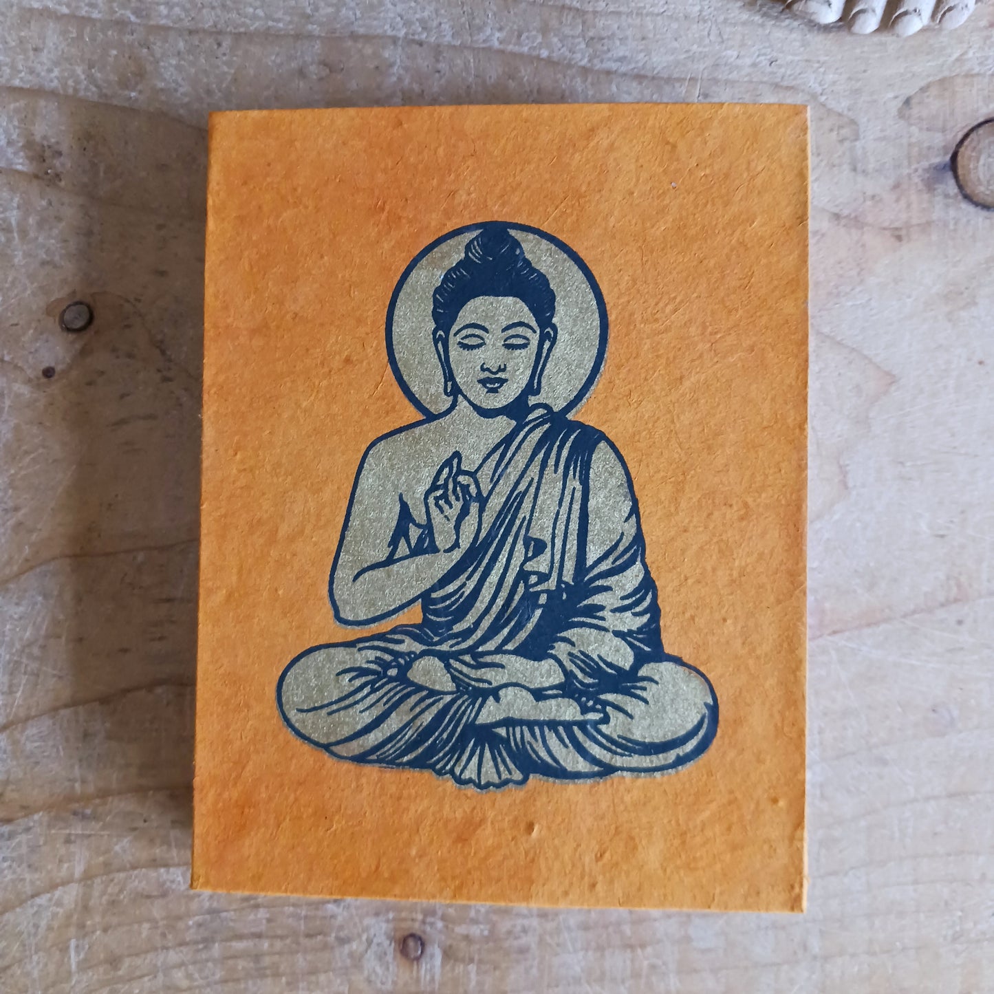 Discover the charm of Himalayan craftsmanship with our Beautifully Coloured and Decorated Buddha Notebooks, handcrafted from authentic Lokta paper. Lokta paper making is a centuries-old tradition from the high-altitude forests of Nepal, where the fast-growing Lokta bush regenerates quickly, making it an eco-friendly, sustainable resource.