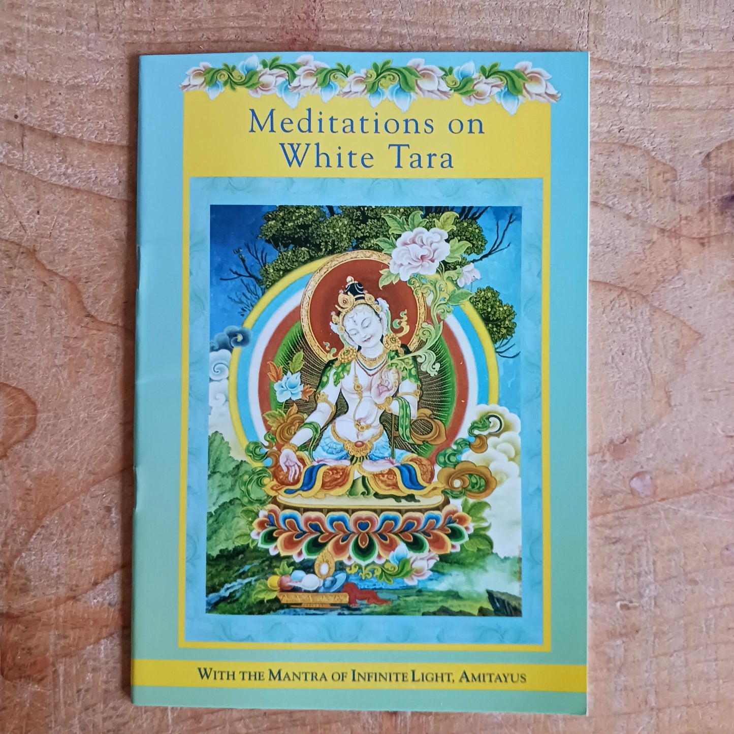 Discover the transformative power of Meditations on White Tara, a beautifully crafted guide cantered on the mantra of Infinite Light, Amitayus. This inspiring book guides you through White Tara practices, known to restore health, boost vitality, and support well-being.