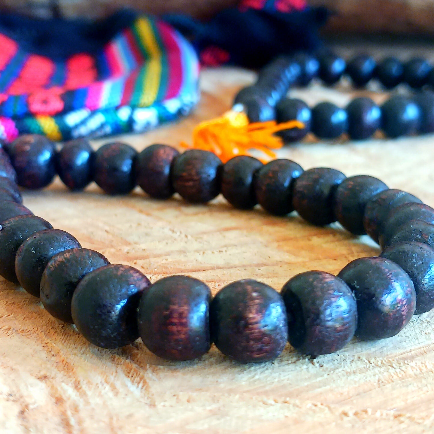 Carry a meaningful symbol of mindfulness wherever you go with this beautifully crafted Buddhist Mala Bracelet. Strung on a durable elasticated cord for a comfortable fit, this traditional wrist mala features 27 beads, representing a quarter of the sacred 108-bead mala commonly used in Buddhist meditation and prayer practices.