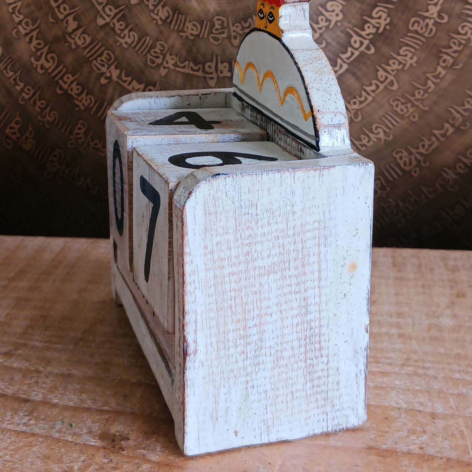 This handcrafted wooden Tibetan Stupa block calendar is perfect for your work or study space and makes a great desk-buddy too. Just rotate the wooden blocks each day and use year after year.