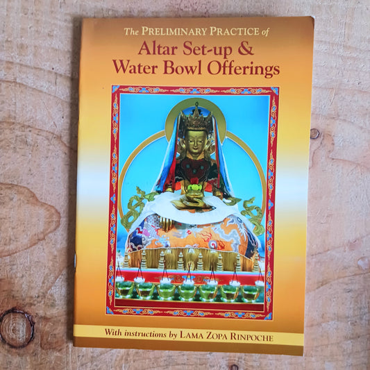 Discover the foundational practices of creating a personal altar and performing water bowl offerings with precision and intention. The Preliminary Practice of Altar Set-up Water Bowl Offerings provides clear, step-by-step guidance for constructing sacred spaces, arranging offerings, and presenting them effectively. 