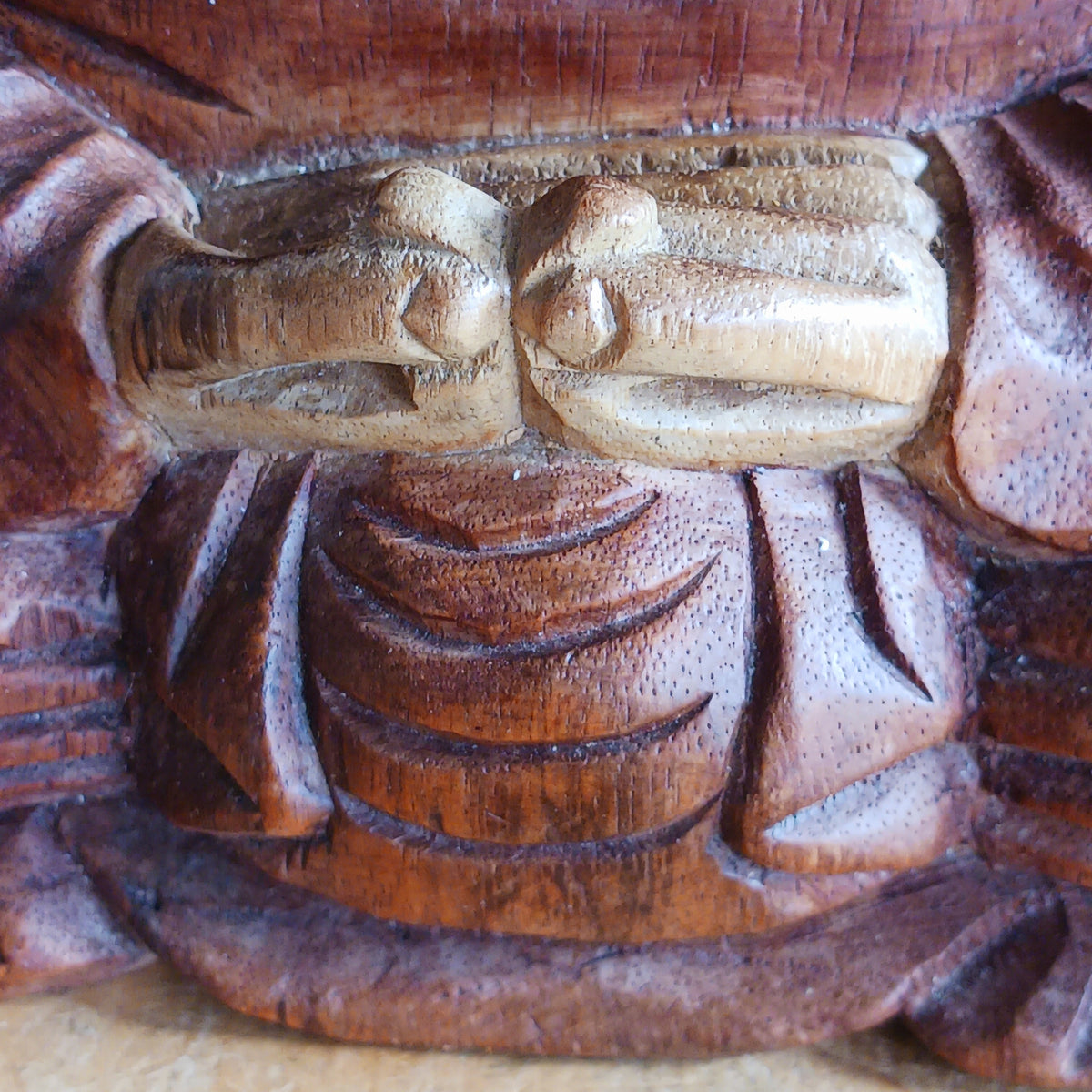 Bring a sense of peace, serenity and mindfulness into your home with this beautiful large Hand Carved Wooden Meditating Buddha Statue. Traditionally crafted in Bali from sustainable Suar wood, each statue is a unique work of art, showcasing the natural beauty of the wood and the skill of the artisan.