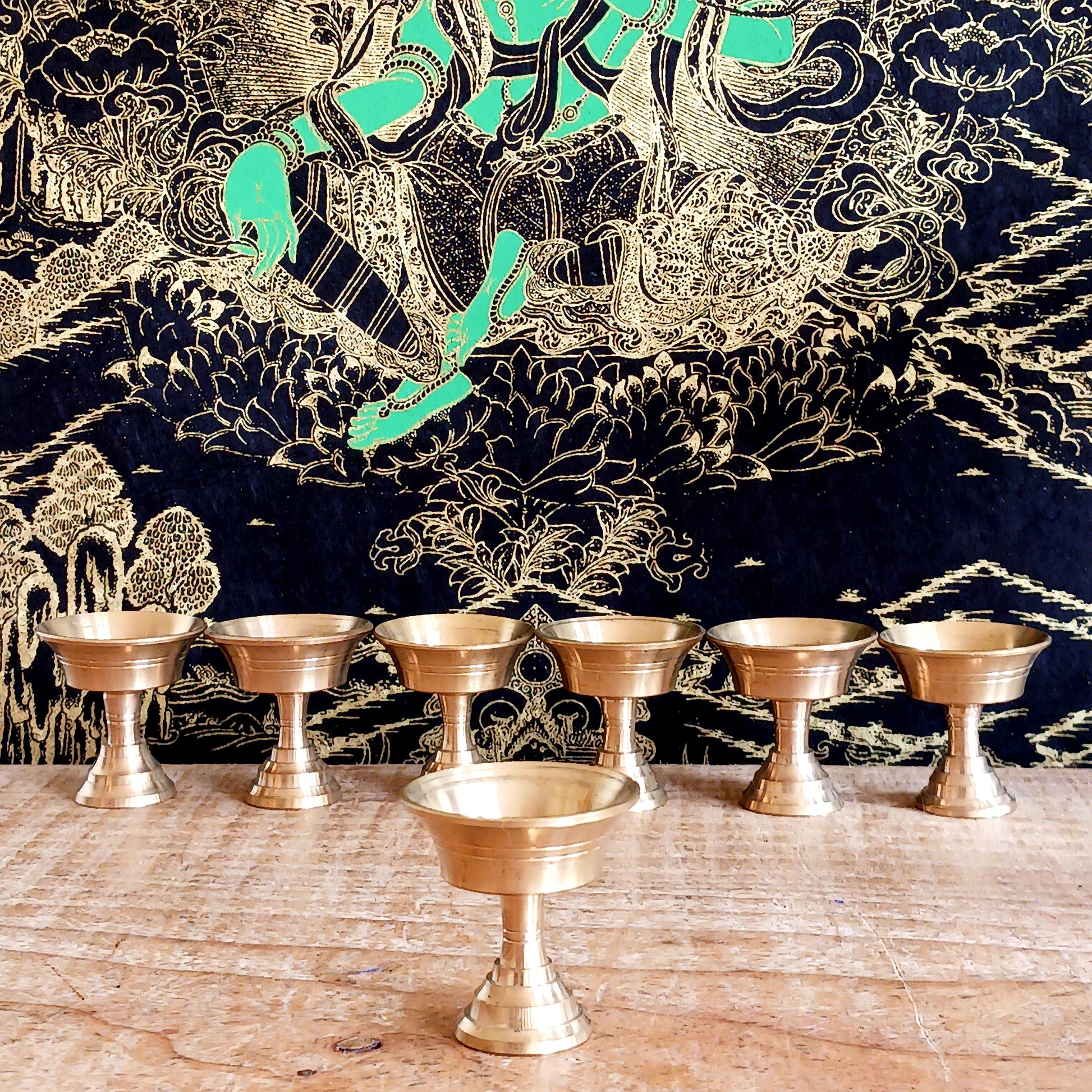 Bring sacred Tibetan tradition into your space with this handcrafted Brass Butter Lamp, a timeless symbol of wisdom and spiritual illumination. Commonly found in Tibetan Buddhist temples and monasteries across the Himalayas, butter lamps are offered each morning to dispel darkness and invite enlightenment.