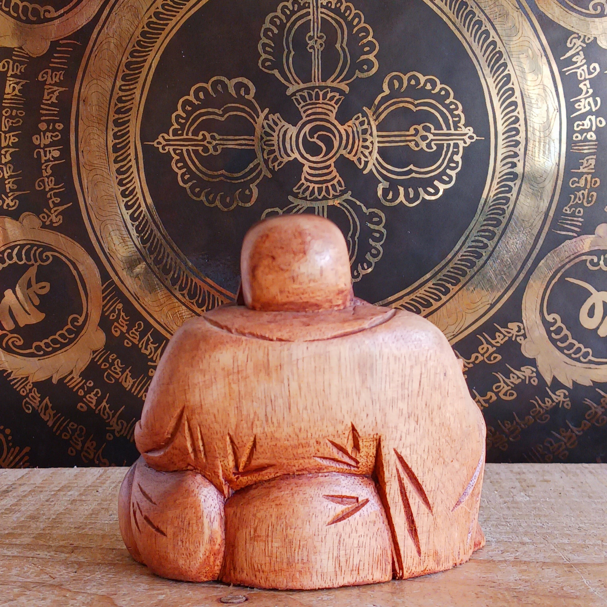 Bring joy and good fortune into your space with this exquisite little hand-carved Laughing Buddha statue. Known as Budai in Chinese culture, this beloved figure represents contentment, abundance, and spiritual well-being.
