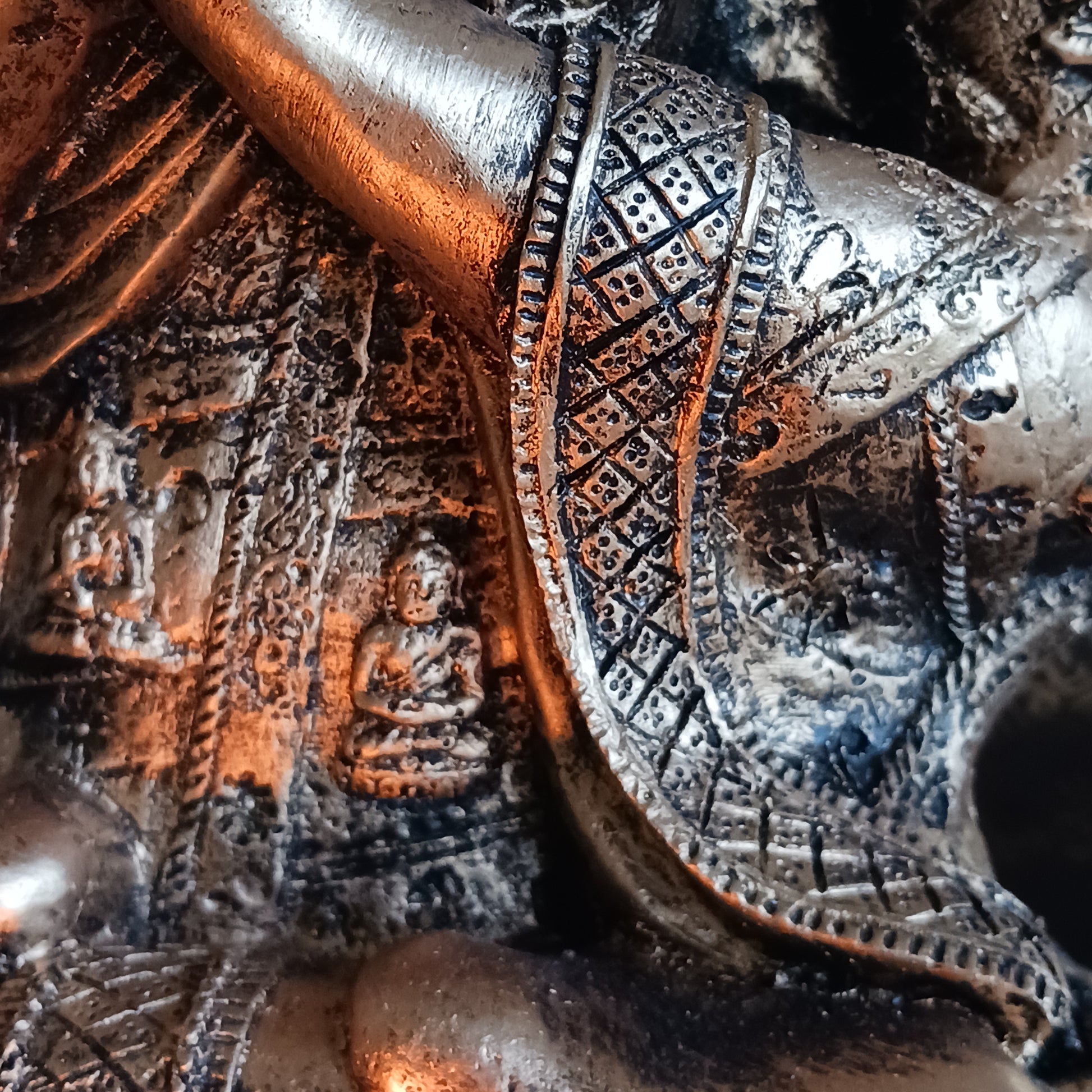 Bring a sense of calm and harmony to any space with this stunning Gold Effect Thai Buddha Tealight Holder. Crafted with beautiful detailing, this serene Buddha sits in a peaceful meditating pose while gently cradling a space for a tealight.