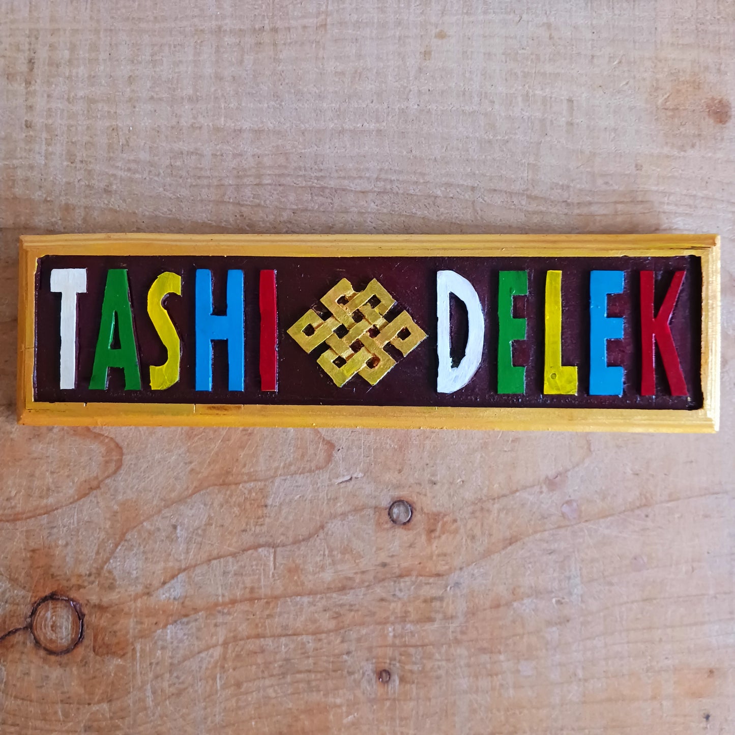 Tashi means auspicious and delek means fine or well. Tashi delek also means good luck, hello and blessings. Tashi Delek is used in greeting, congratulation, and good-luck wishes. It is also used in Bhutan and in North East India in the same way.