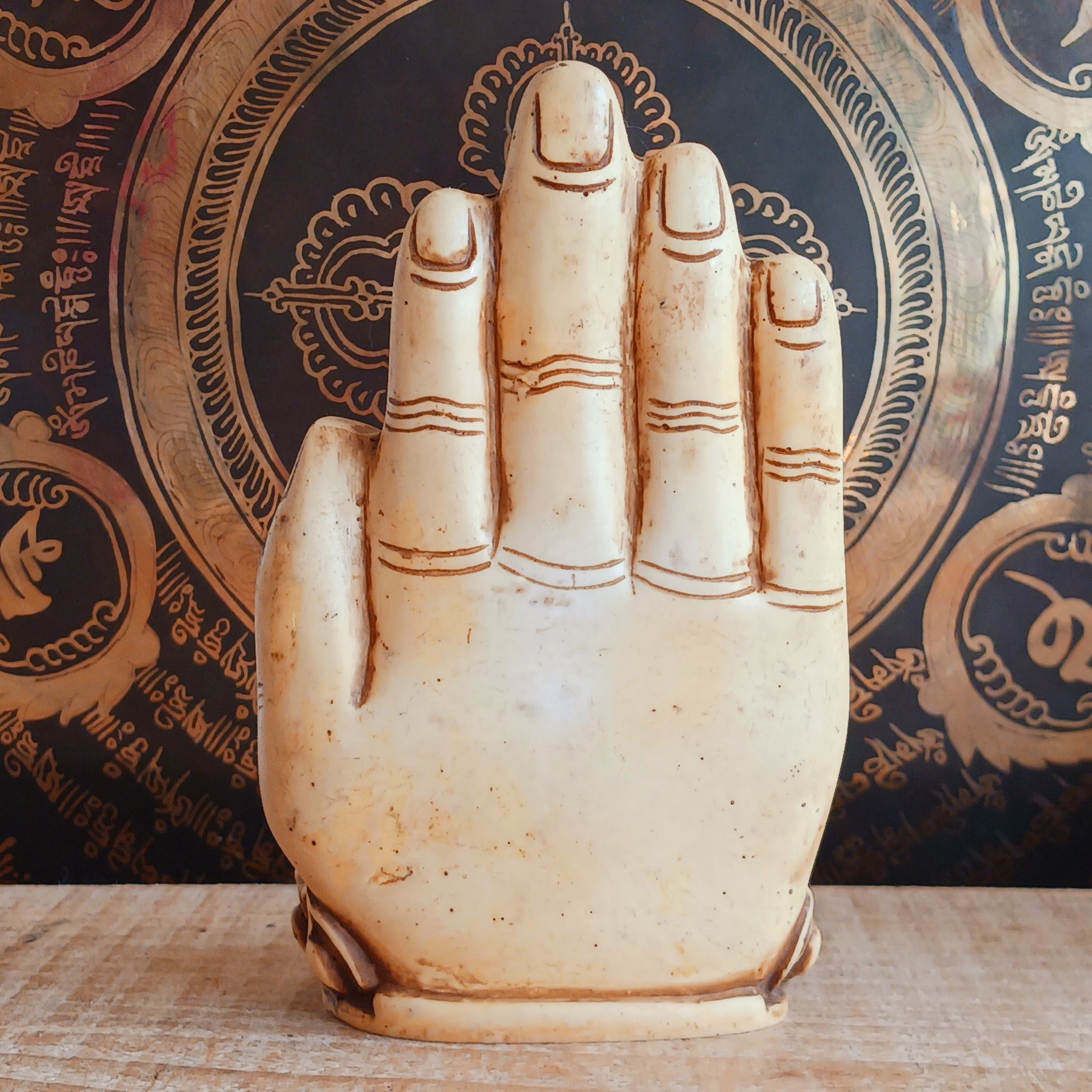 Bring clarity and spiritual success home with this Amoghasiddhi statue—Buddha of mastery, wisdom, and unobstructed success.