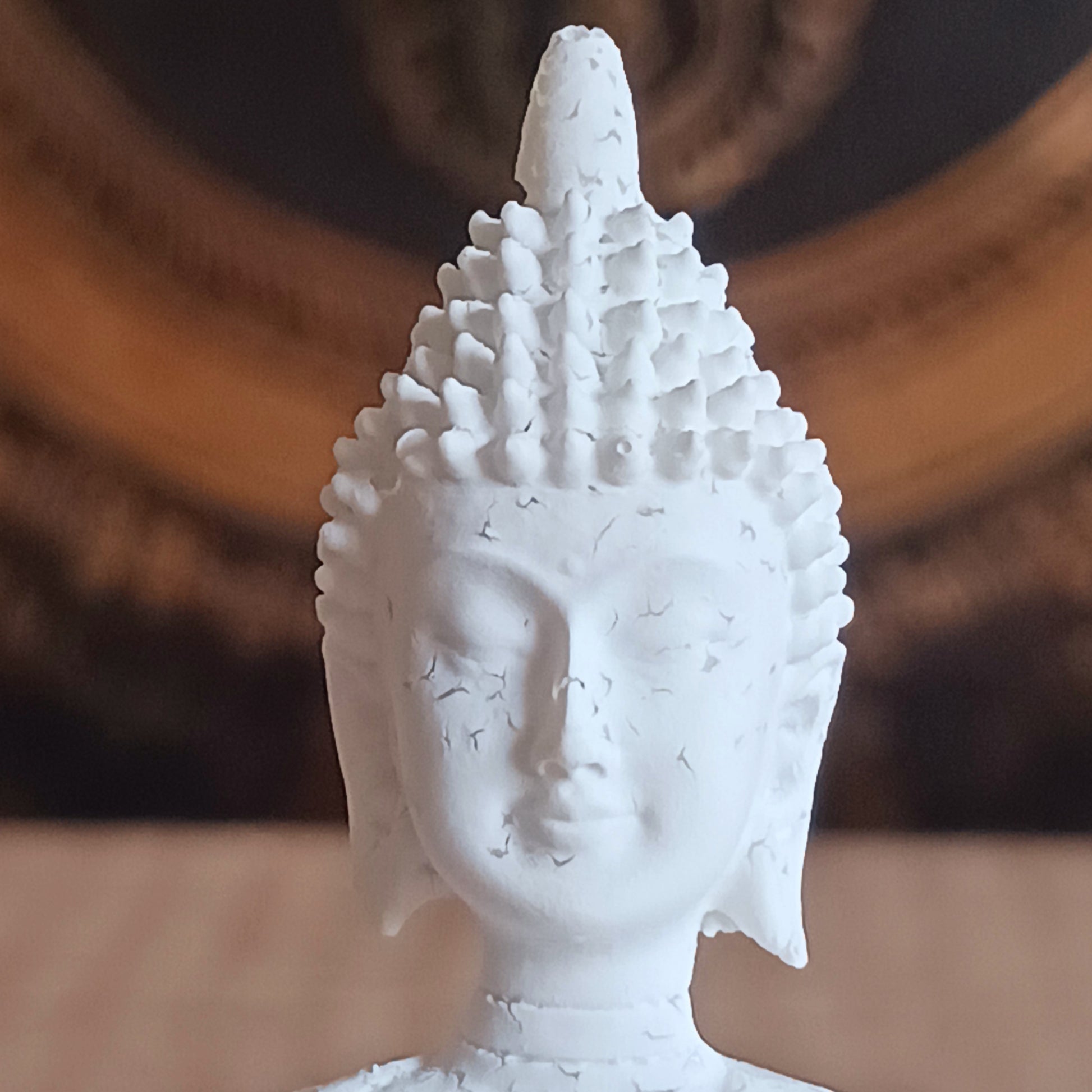 This small white serene Buddha statue is with meditation mudra. &nbsp;Bring peace and calm to your space with this elegant little Buddha statue. Crafted with attention to detail, this serene figurine features the Buddha in a traditional meditation mudra, symbolizing inner peace,