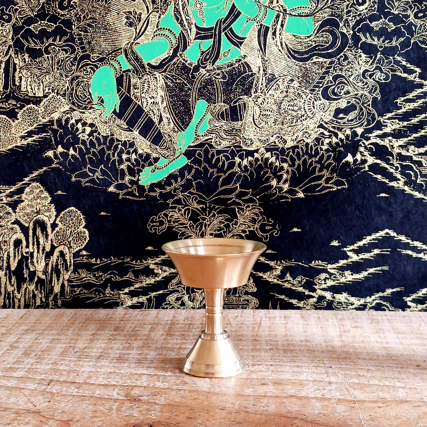 Bring sacred Tibetan tradition into your space with this handcrafted Brass Butter Lamp, a timeless symbol of wisdom and spiritual illumination. Commonly found in Tibetan Buddhist temples and monasteries across the Himalayas, butter lamps are offered each morning to dispel darkness and invite enlightenment.