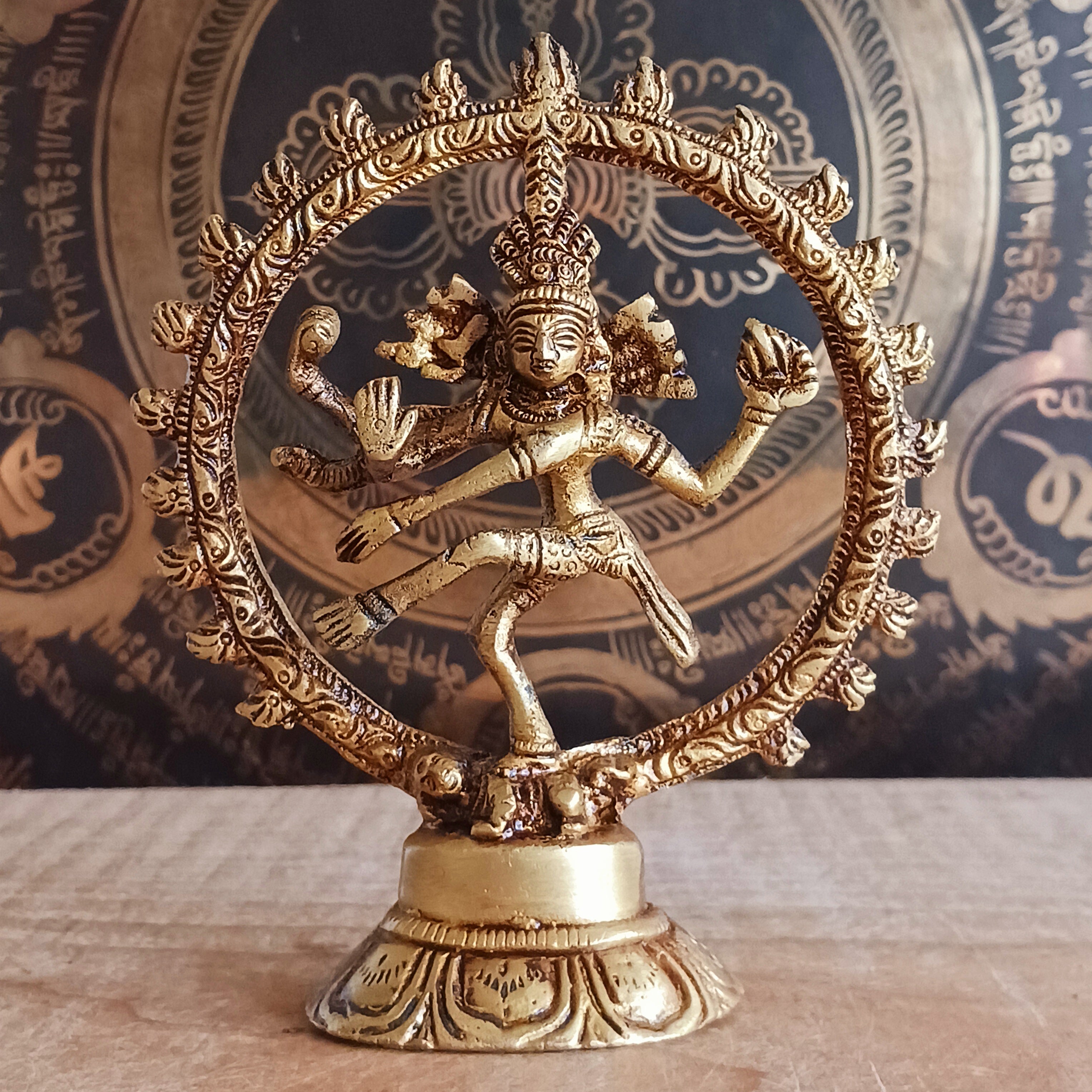 Brass Shiva Nataraja Statue – Sacred Cosmic Dance Symbol Sculpture ...
