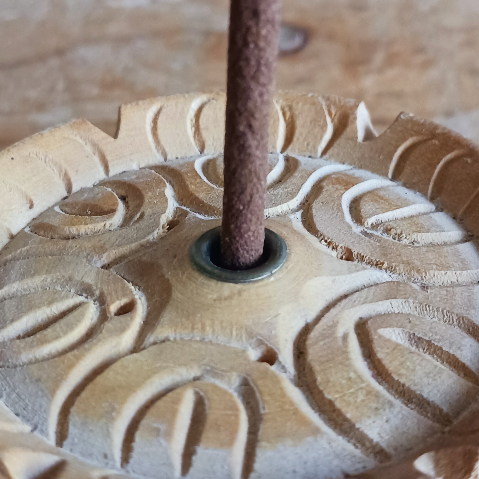This beloved Lotus Tibetan Incense Holder is a simple yet sacred companion for your incense practice. Hand-carved from a single piece of soft yellow wood in Nepal, each piece carries the gentle energy of mindful craftsmanship and Buddhist symbolism.