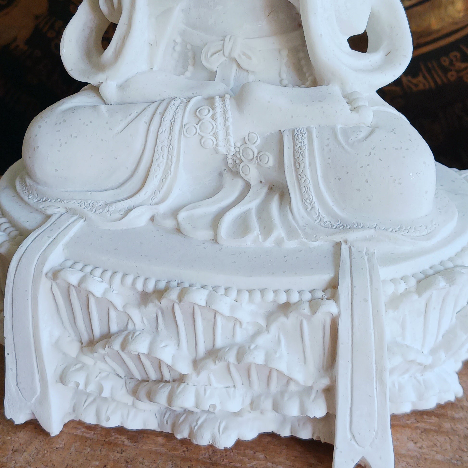 Bring harmony, wisdom, and spiritual balance into your space with this White Tara Statue with Bell &amp; Dorje. A cherished symbol in Buddhist tradition, White Tara represents purity, compassion, and enlightened energy.