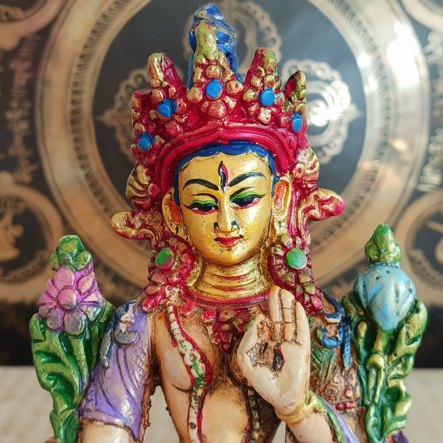 Discover this handcrafted White Tara statue from Nepal, symbolizing healing, compassion, and serenity—perfect for your altar or sacred space.