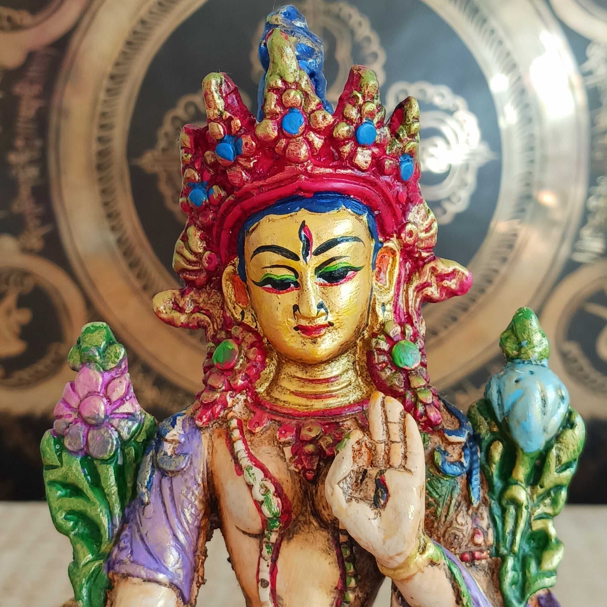 Discover this handcrafted White Tara statue from Nepal, symbolizing healing, compassion, and serenity—perfect for your altar or sacred space.