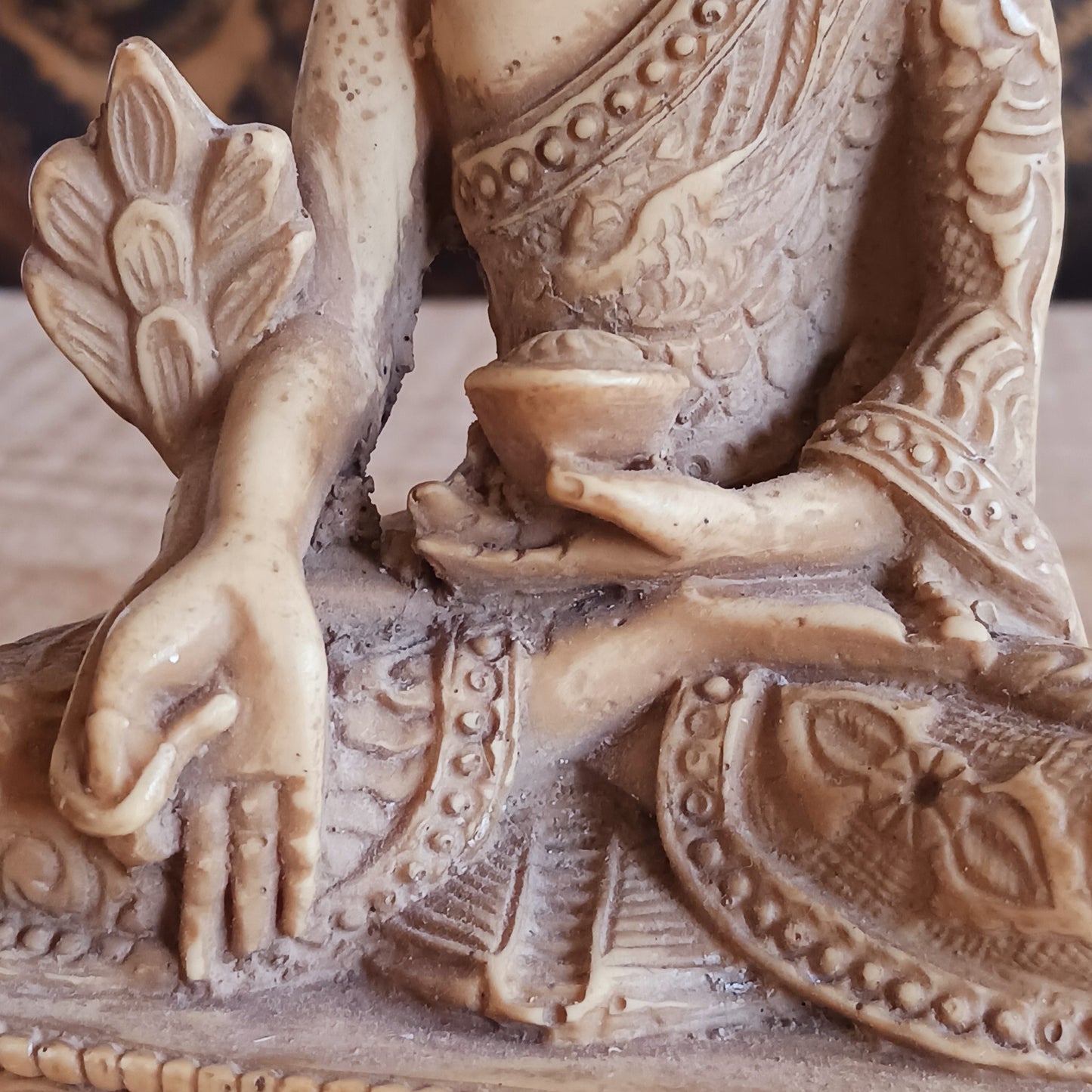 Medicine Buddha is also called Bhaisajya Tathagatta or healing buddha. He is able to cure sickness of birth and death. 